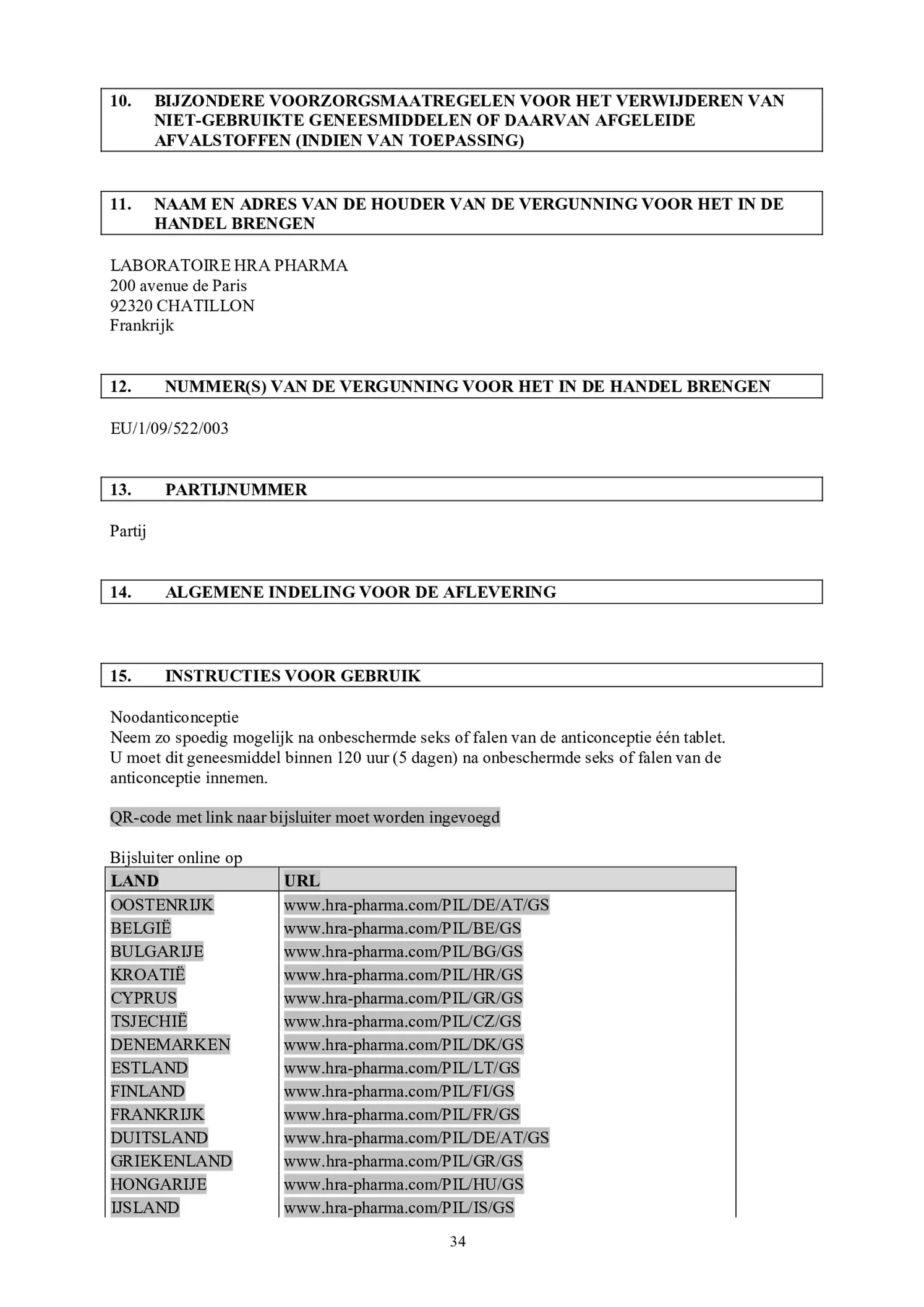 Noodanticonceptie Tablet afbeelding van document #34, bijsluiter