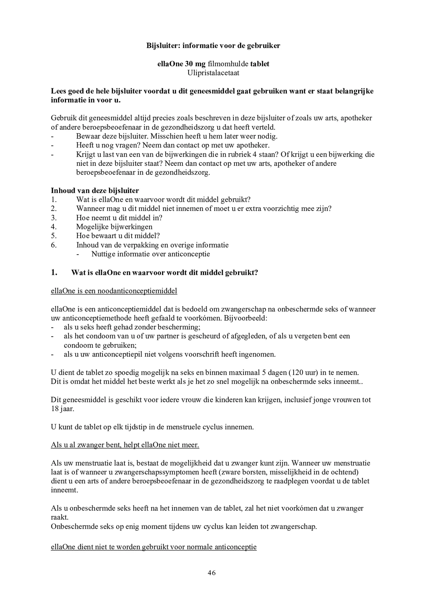 Noodanticonceptie Tablet afbeelding van document #46, bijsluiter