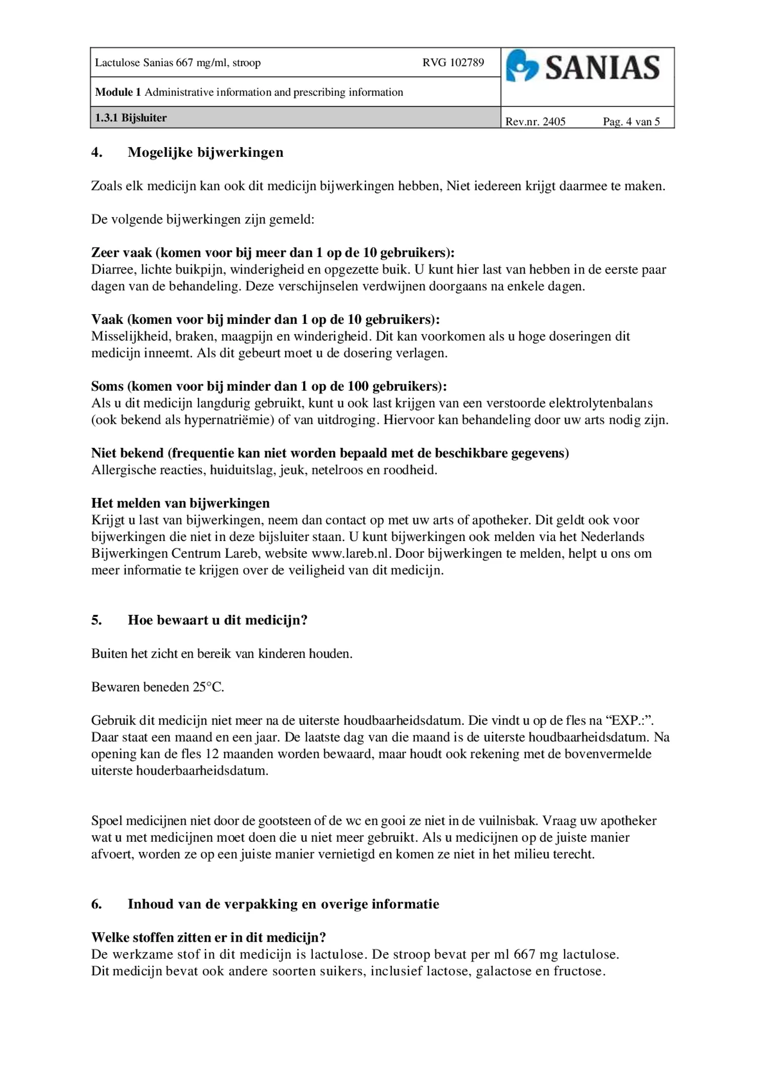 Lactulose Stroop 667mg afbeelding van document #4, bijsluiter
