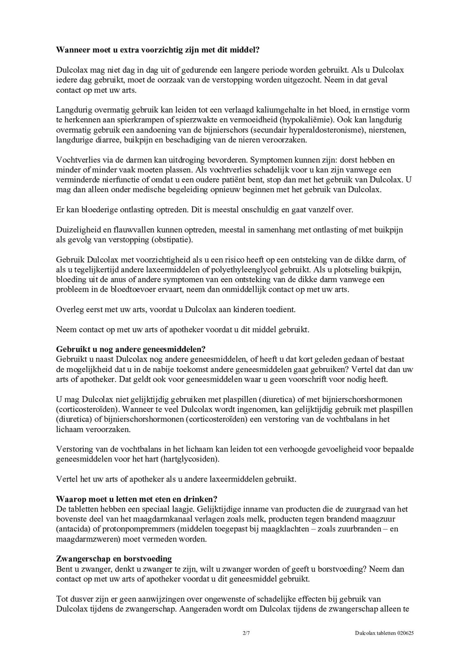 Maagsapresistente Bisacodyl 5mg Tabletten afbeelding van document #3, bijsluiter