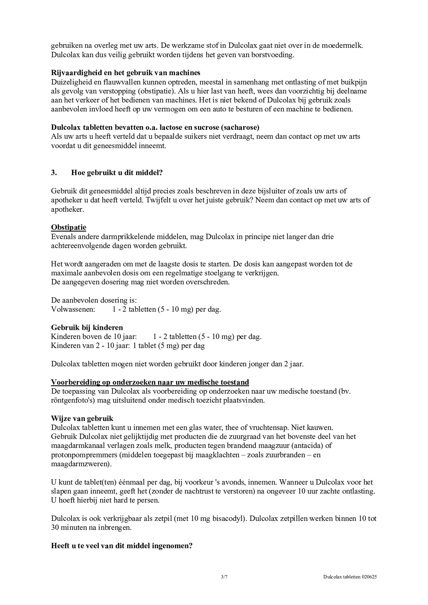 Maagsapresistente Bisacodyl 5mg Tabletten afbeelding van document #4, bijsluiter