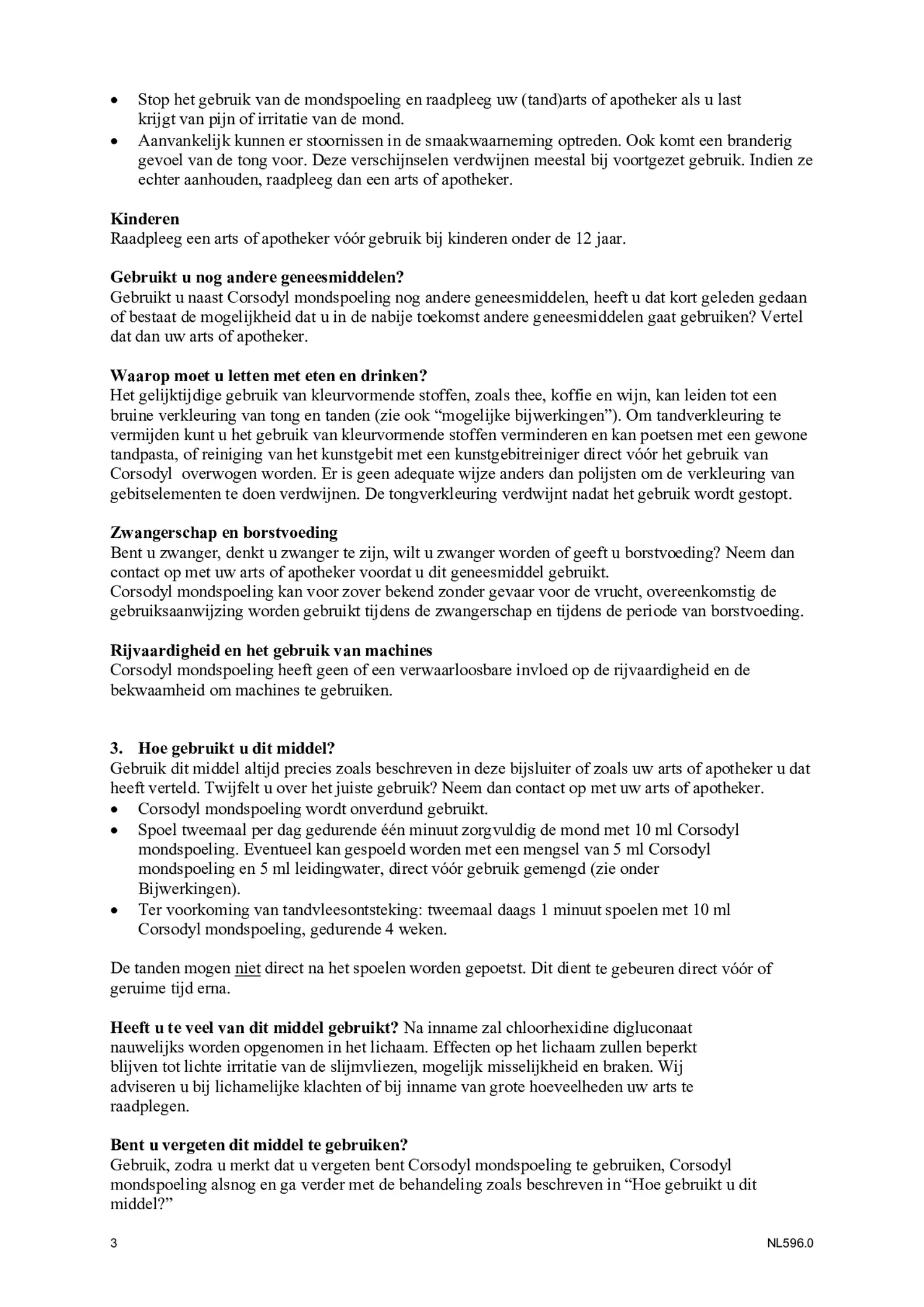 Mondspoeling - voor kortdurende  toepassing bij tandvleesontsteking - duoverpakking afbeelding van document #3, bijsluiter