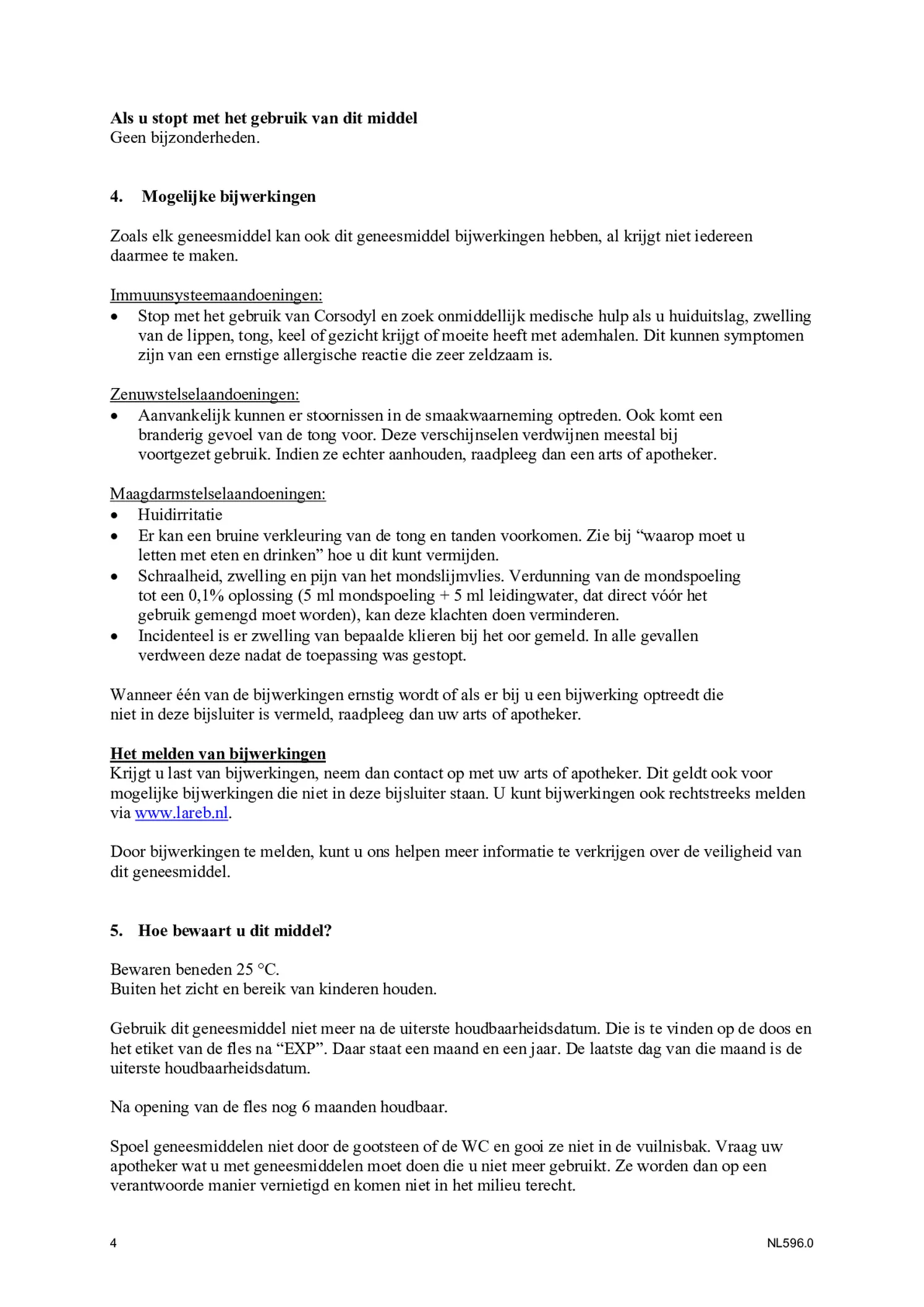 Mondspoeling - voor kortdurende  toepassing bij tandvleesontsteking afbeelding van document #4, bijsluiter