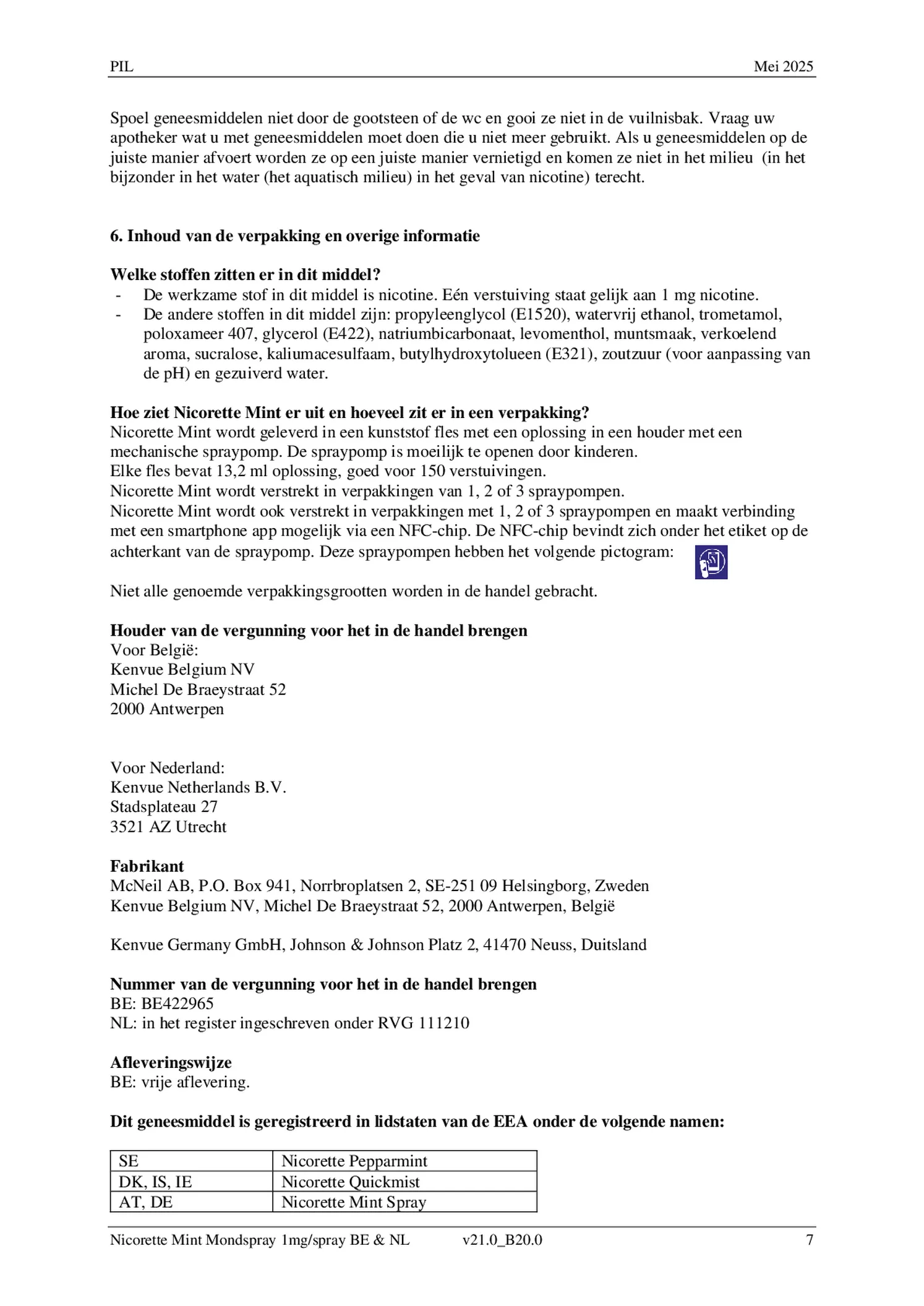 Mint Mondspray Duo afbeelding van document #7, bijsluiter