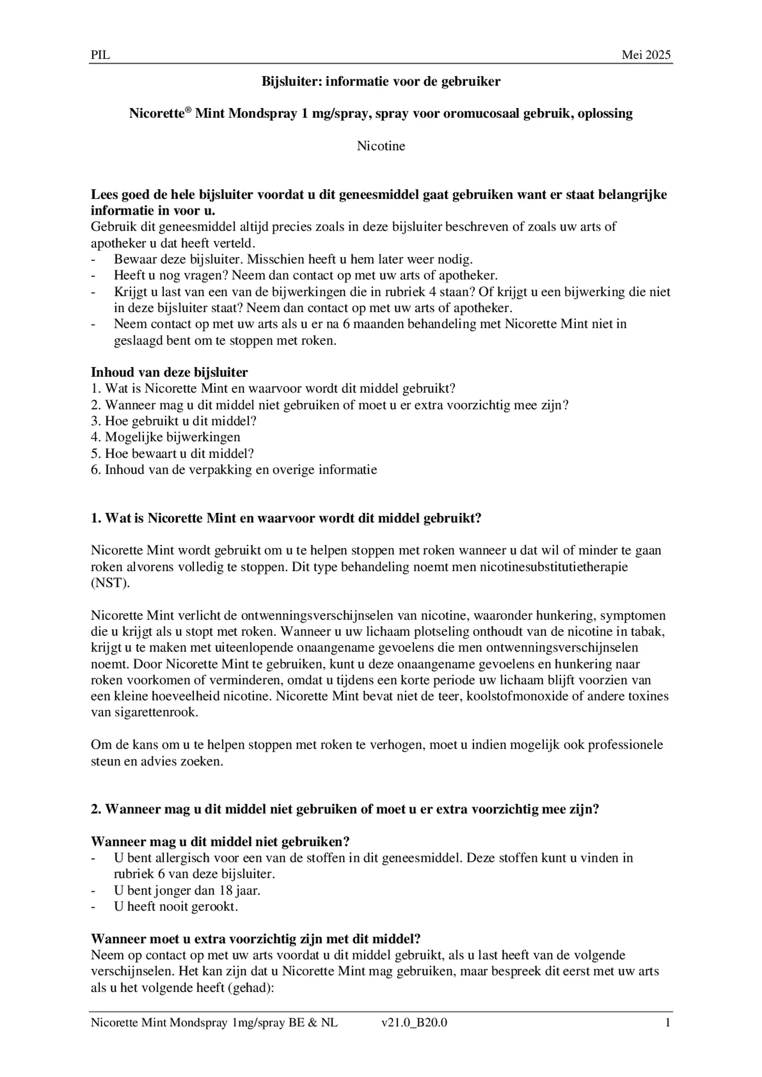 Mint Mondspray Duo afbeelding van document #1, bijsluiter