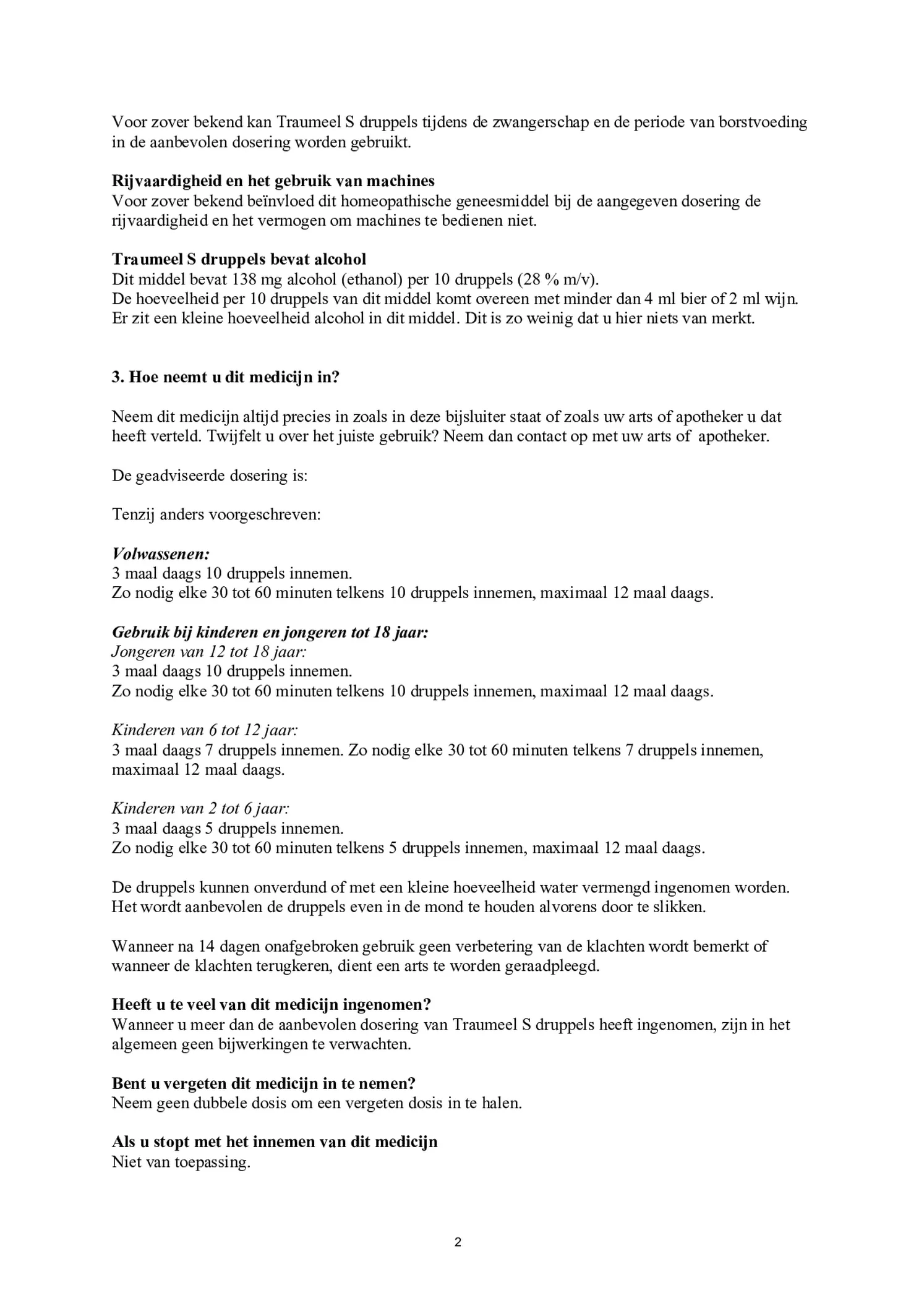 Traumeel S Druppels afbeelding van document #2, bijsluiter