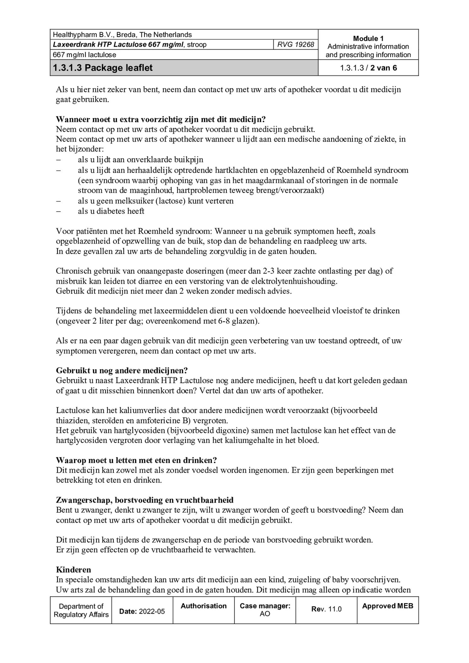 Laxeerdrank Lactulose afbeelding van document #2, bijsluiter