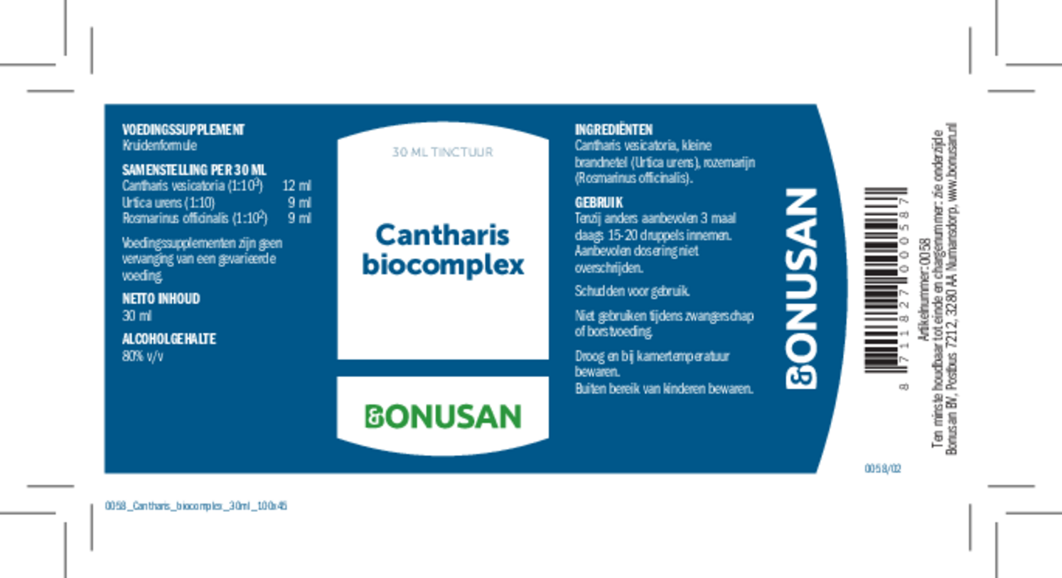 Cantharis Biocomplex afbeelding van document #1, etiket