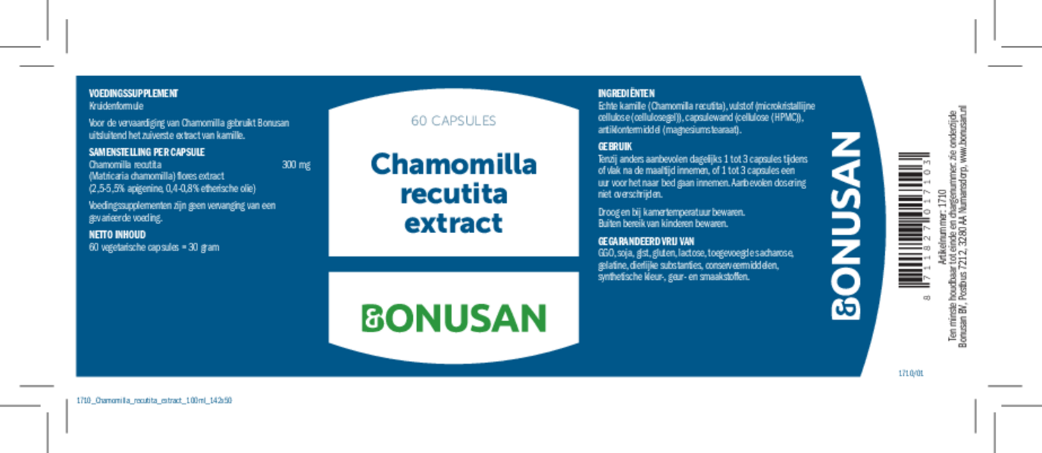 Chamomilla Recutita Extract Capsules afbeelding van document #1, etiket