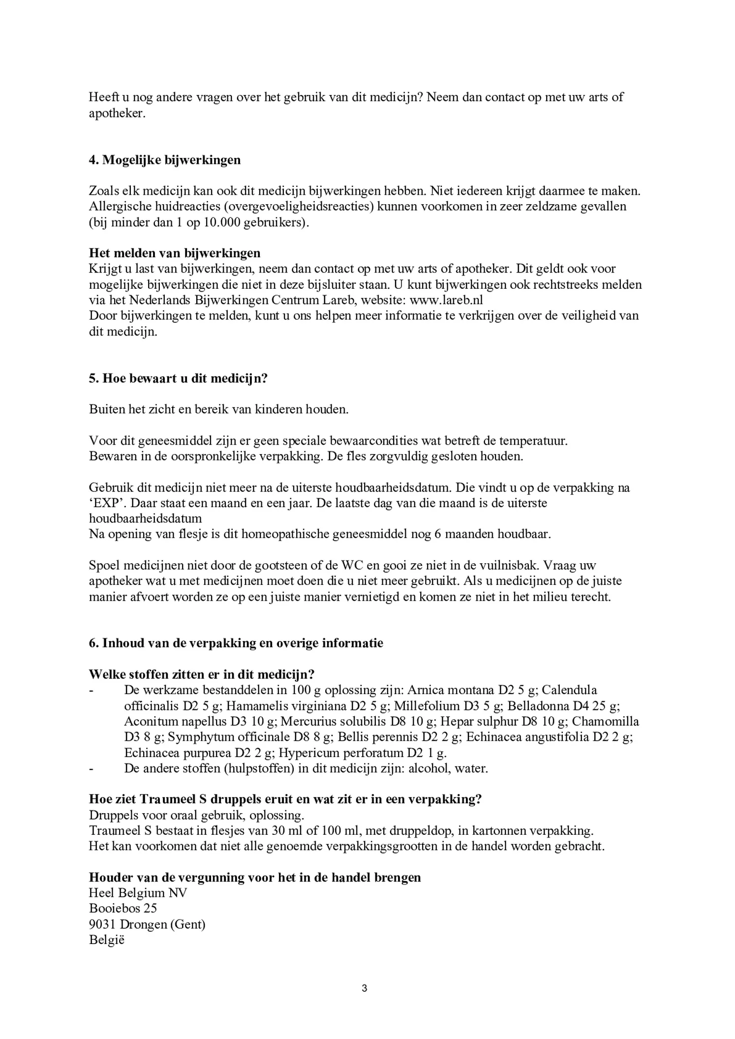 Traumeel S Druppels afbeelding van document #3, bijsluiter