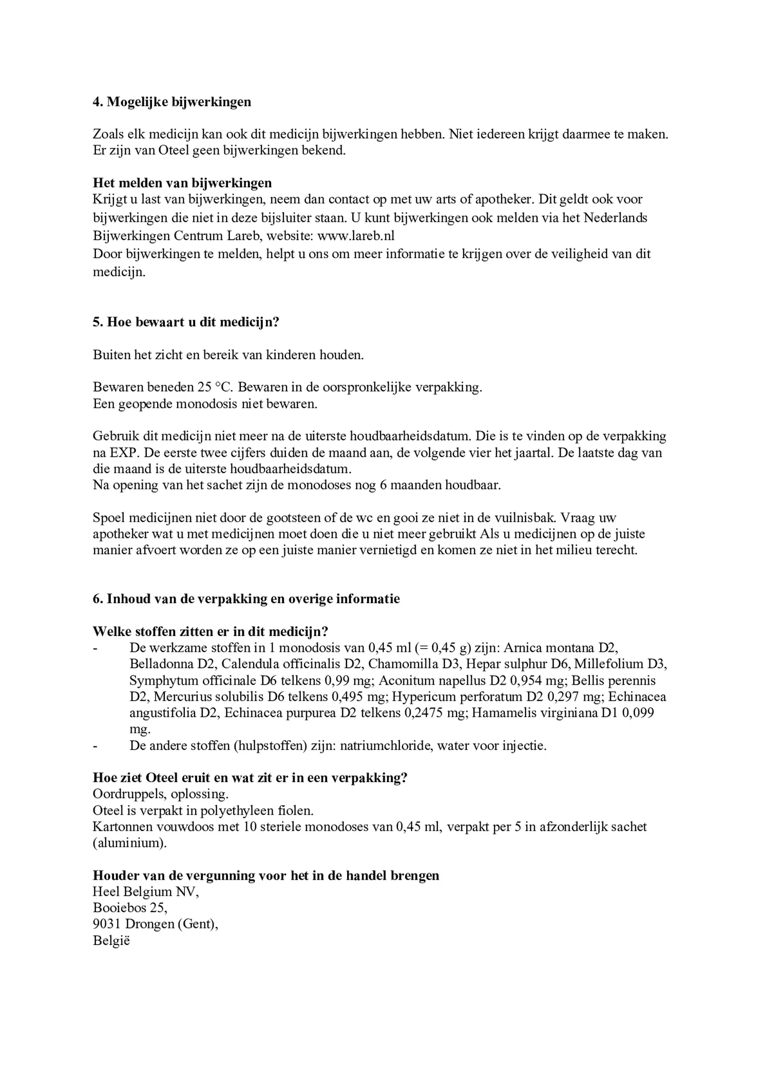 Oteel Oordruppels afbeelding van document #3, bijsluiter