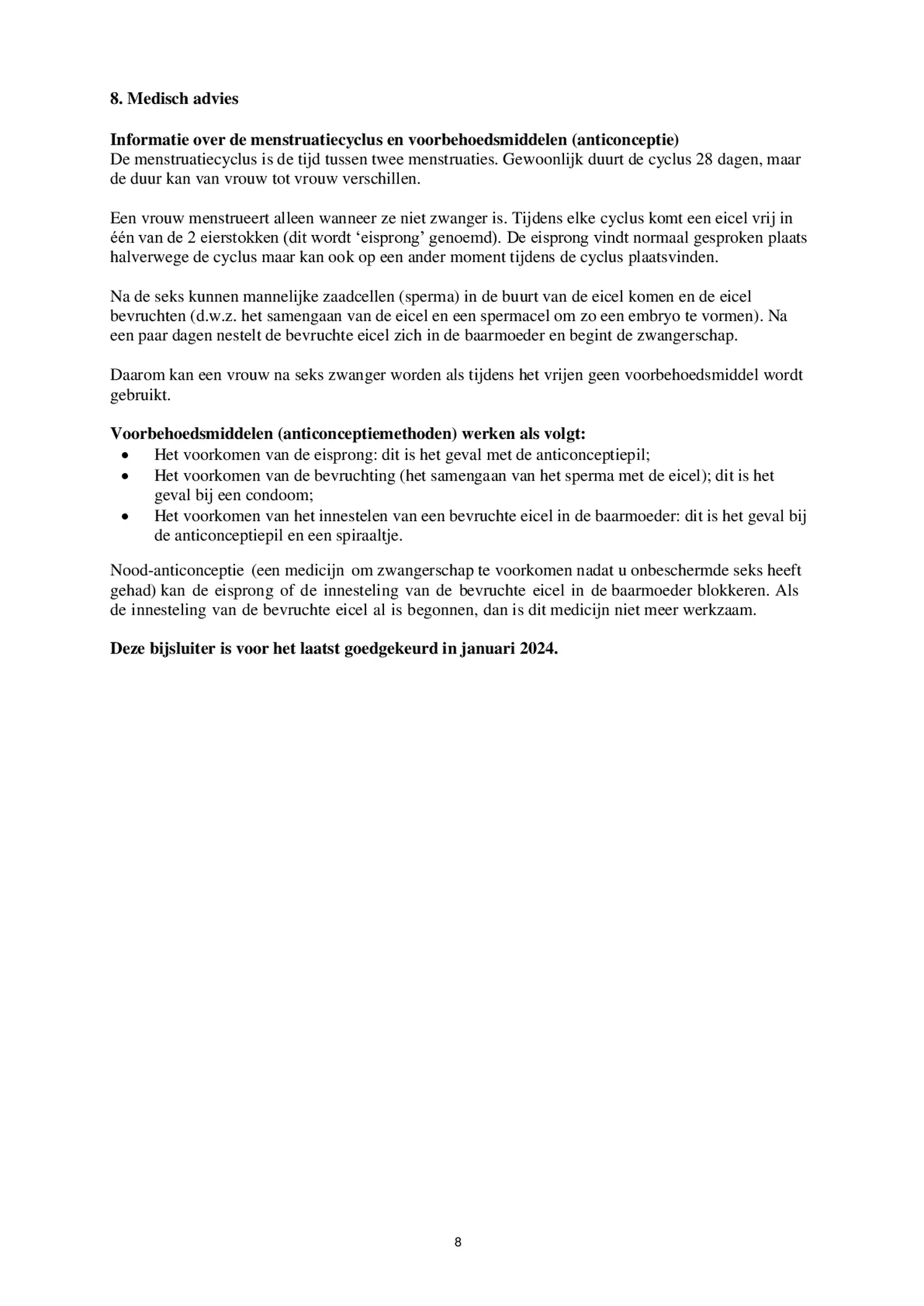 Morning After Pil 1,5 mg afbeelding van document #8, bijsluiter