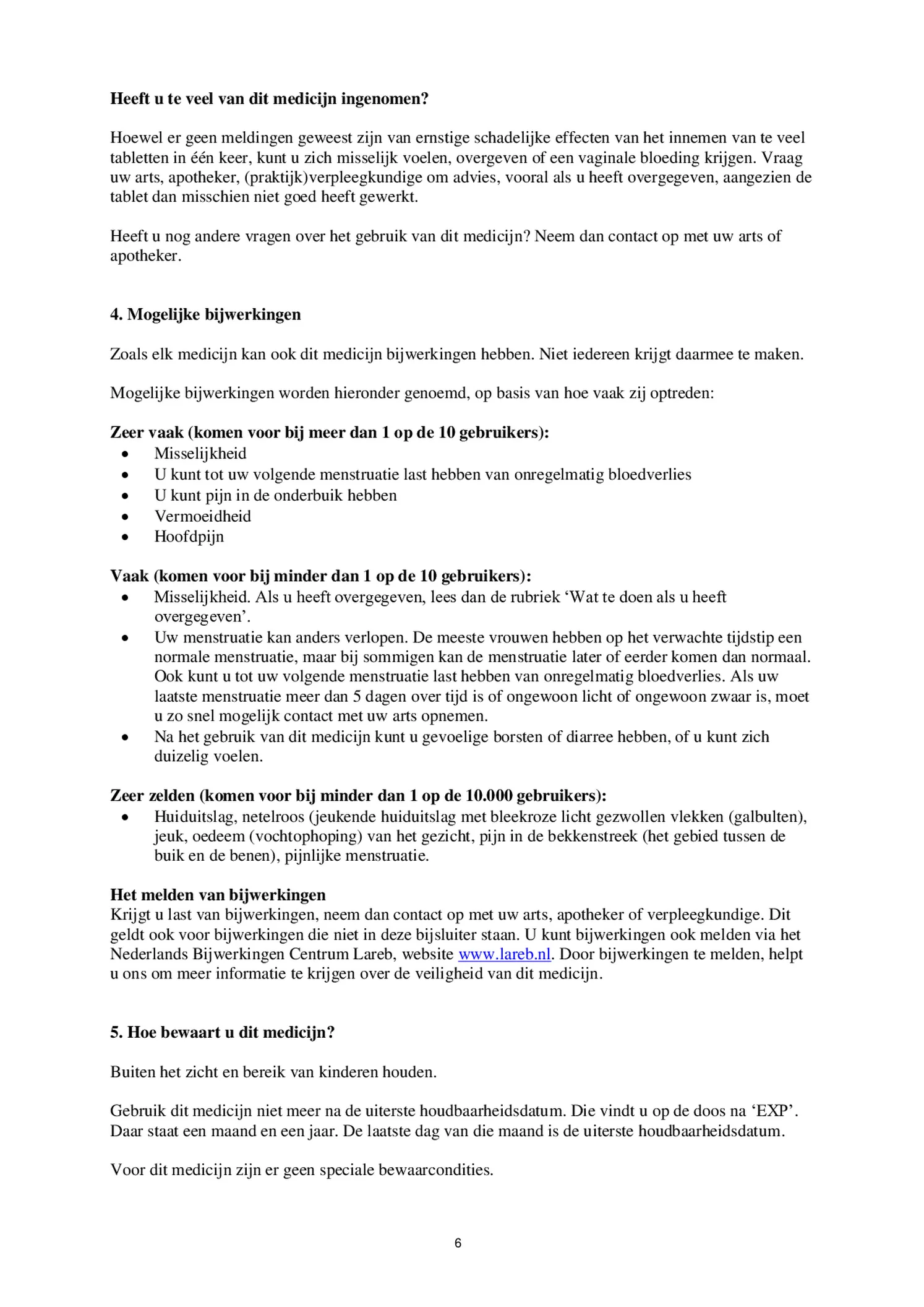 Morning After Pil 1,5 mg afbeelding van document #6, bijsluiter