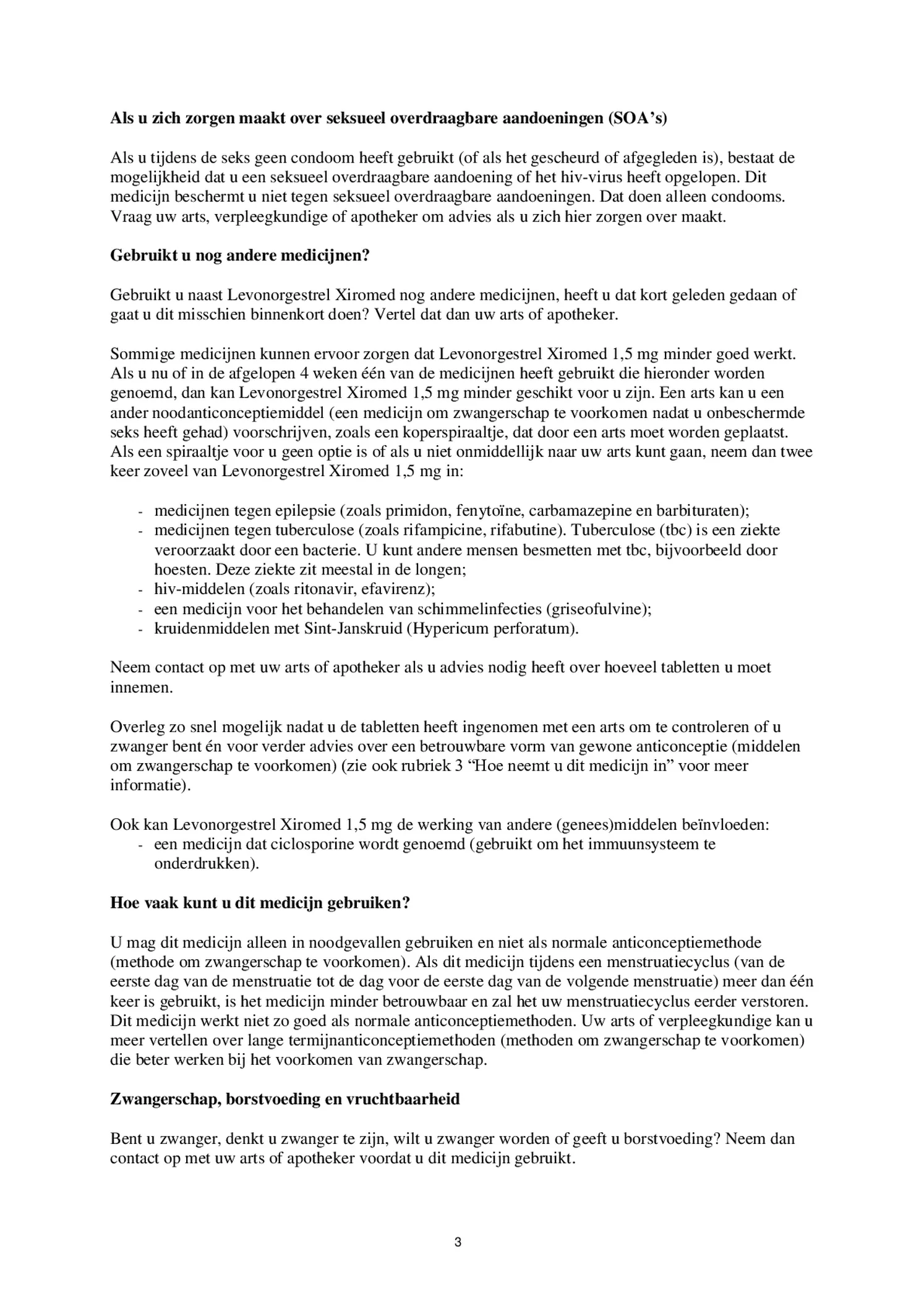 Morning After Pil 1,5 mg afbeelding van document #3, bijsluiter