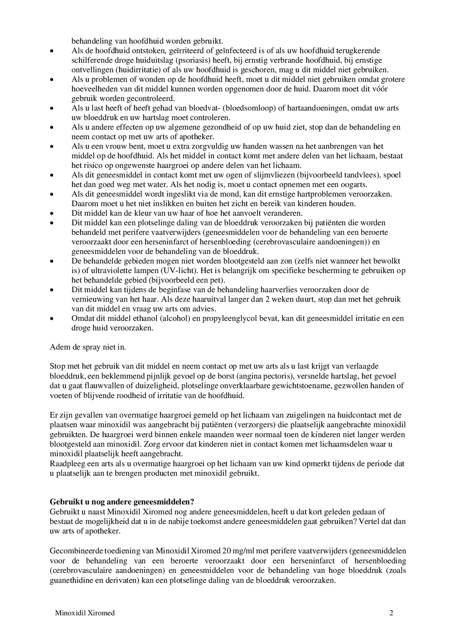 Minoxidil 20mg/ml Oplossing voor Cutaan Gebruik afbeelding van document #2, bijsluiter