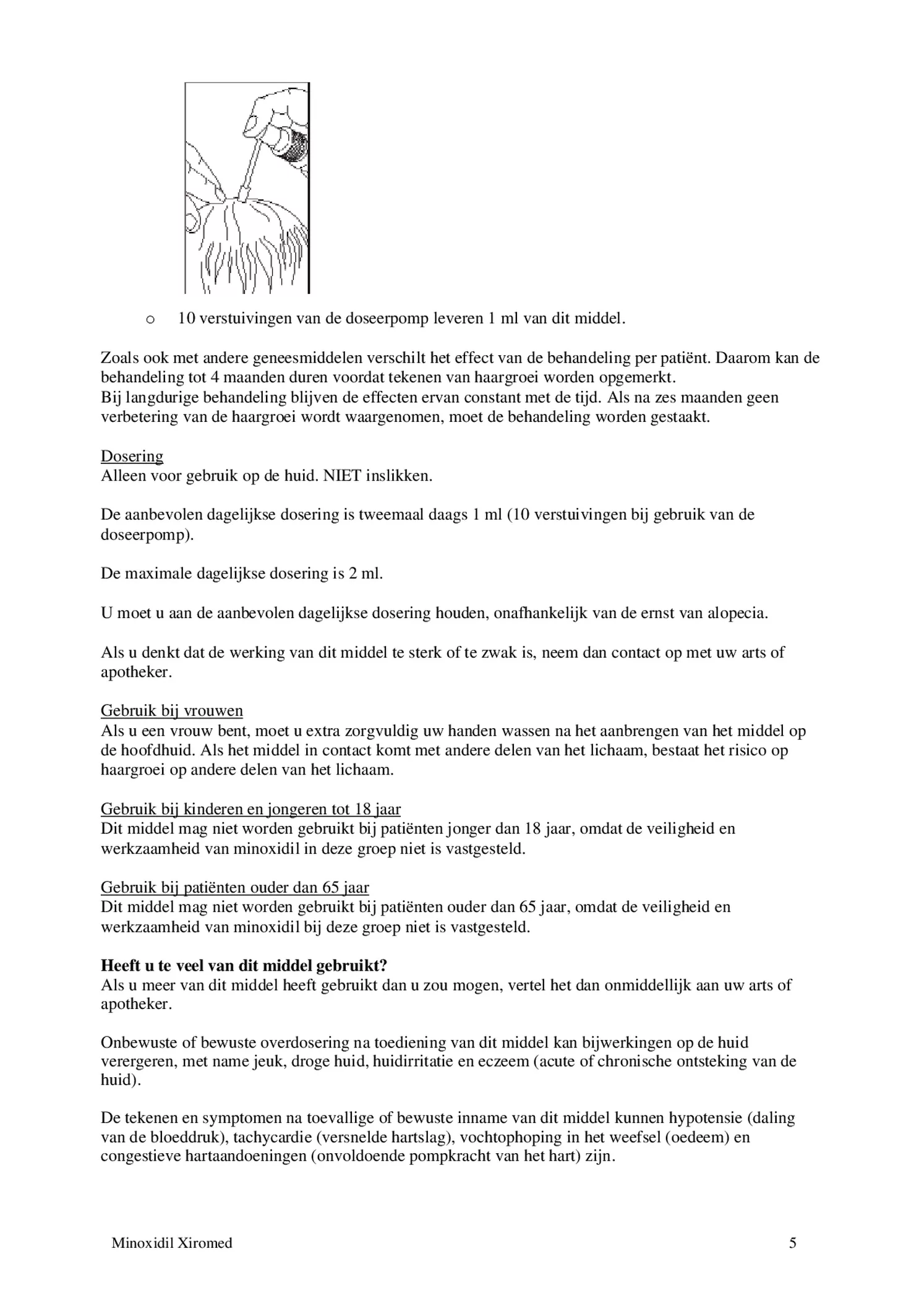 Minoxidil 20mg/ml Oplossing voor Cutaan Gebruik afbeelding van document #5, bijsluiter