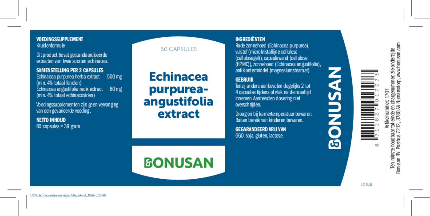 Echinacea Purpurea-angustifolia Extract Capsules afbeelding van document #1, etiket