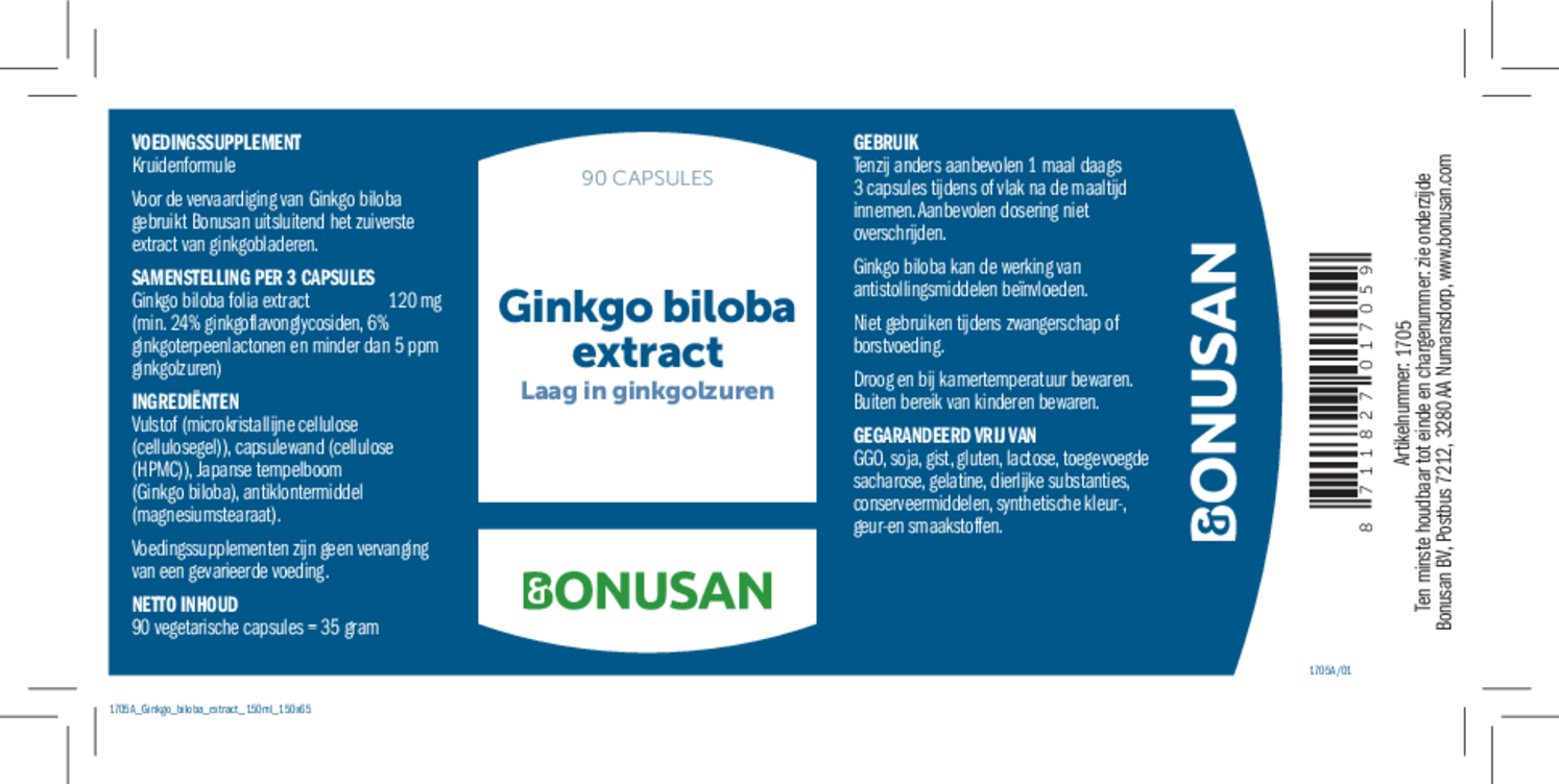 Ginkgo Biloba Extract Capsules afbeelding van document #1, etiket
