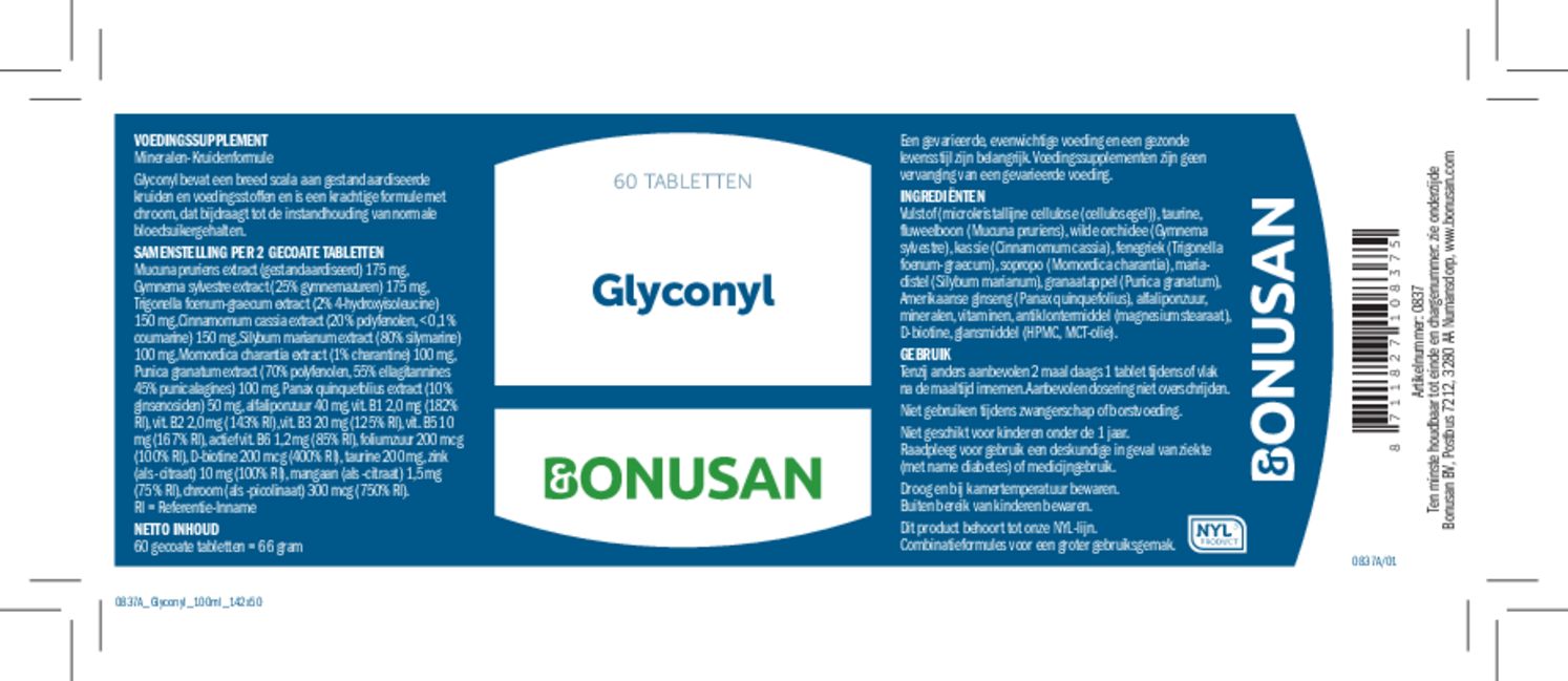 Glyconyl Tabletten afbeelding van document #1, etiket
