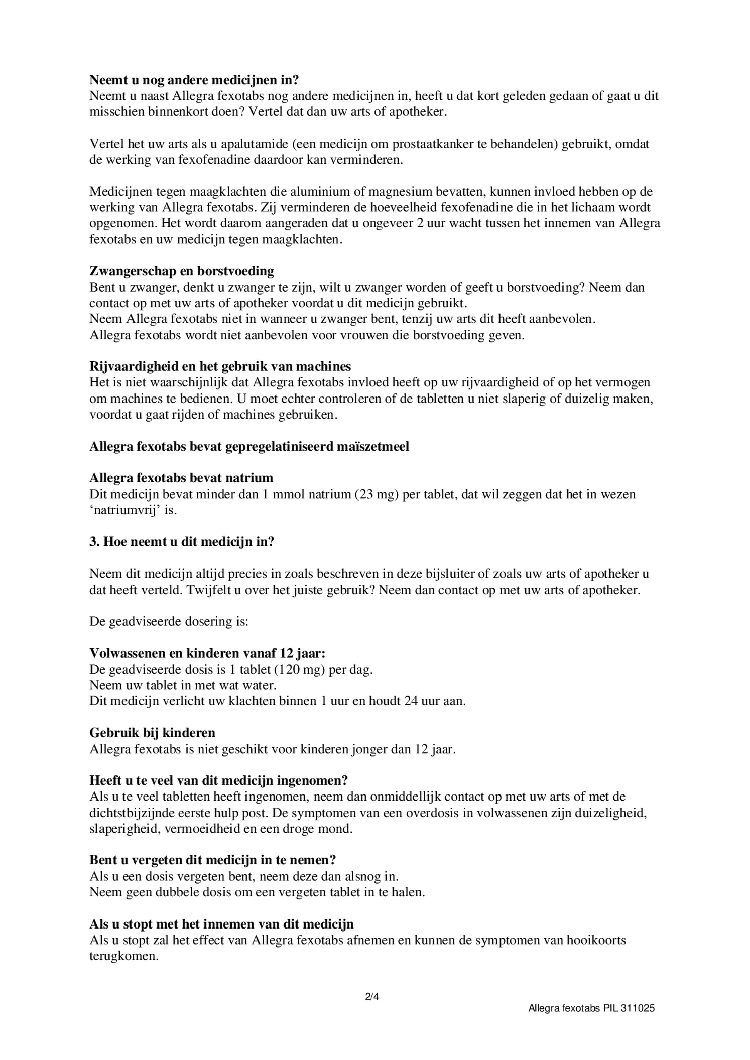 Fexotabs 120mg Tabletten afbeelding van document #2, bijsluiter