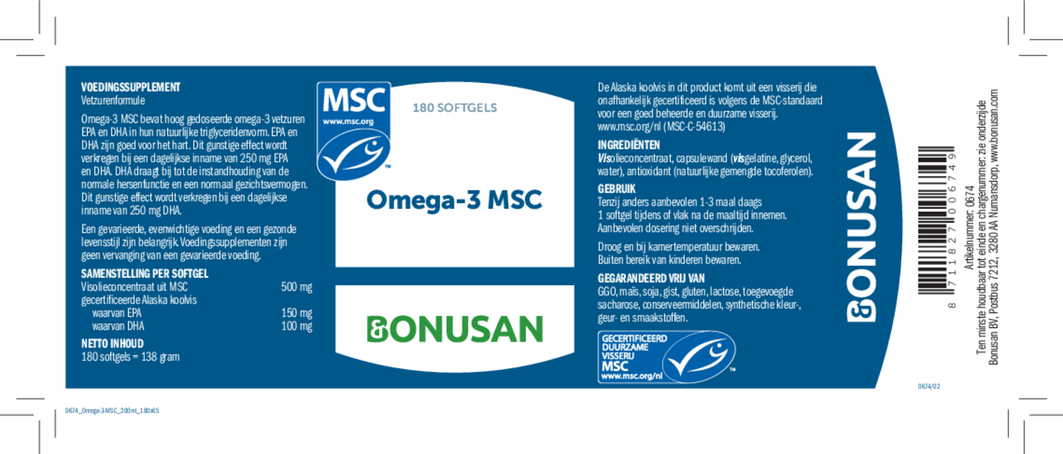 Omega-3 MSC Softgels afbeelding van document #1, etiket