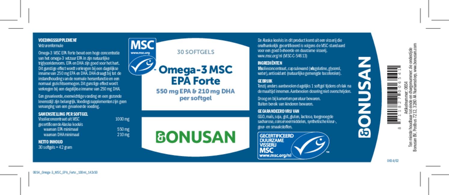 Omega-3 MSC EPA Forte Softgels afbeelding van document #1, etiket