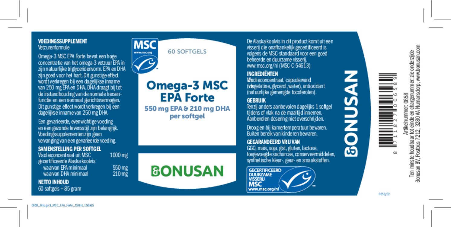 Omega-3 MSC EPA Forte Softgels afbeelding van document #1, etiket
