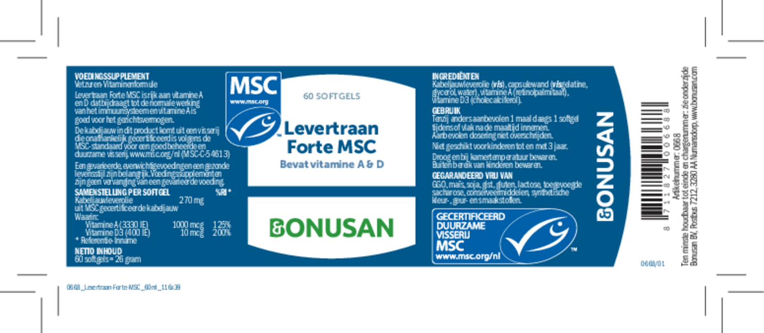 Levertraan Forte MSC Softgels afbeelding van document #1, etiket