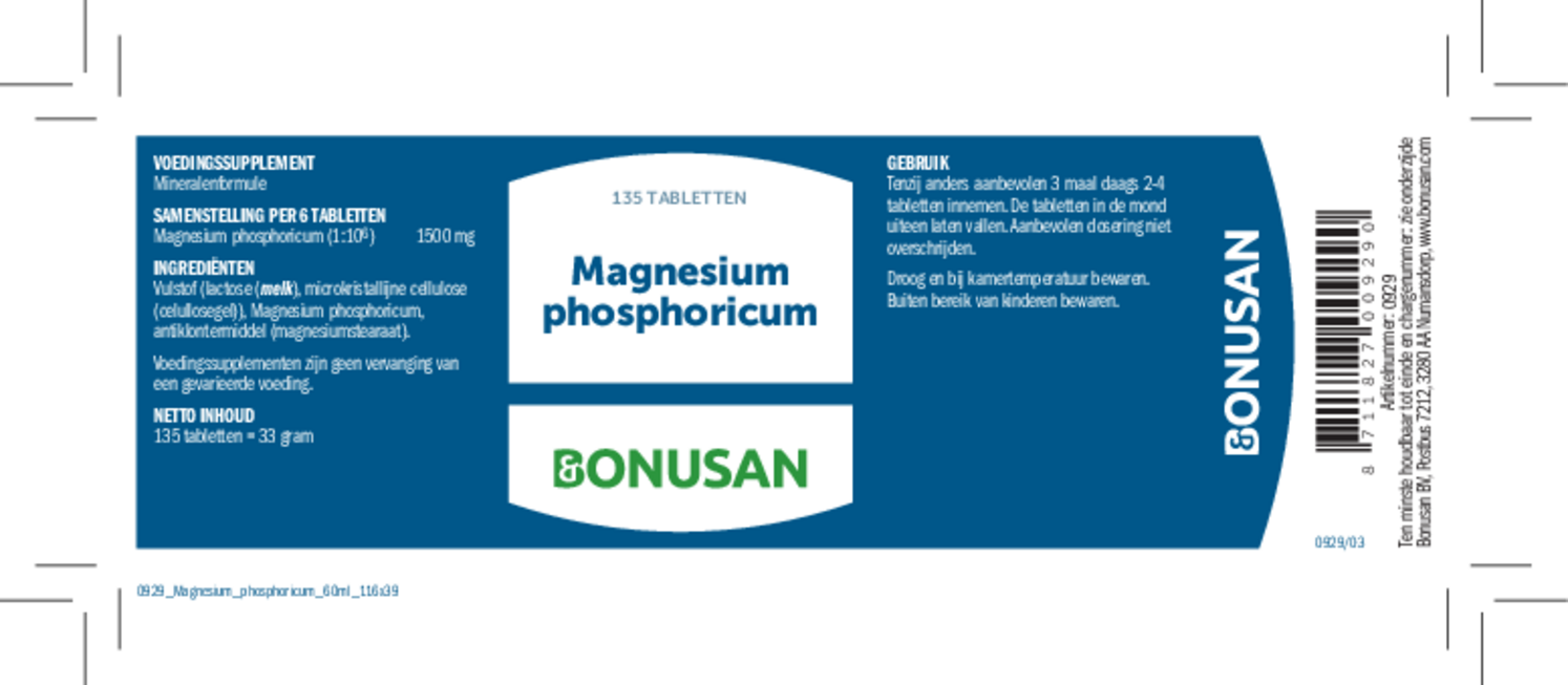 Magnesium Phosphoricum Tabletten afbeelding van document #1, etiket