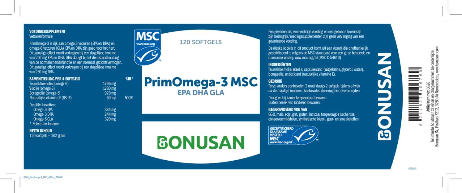 PrimOmega-3 MSC Softgels afbeelding van document #1, etiket