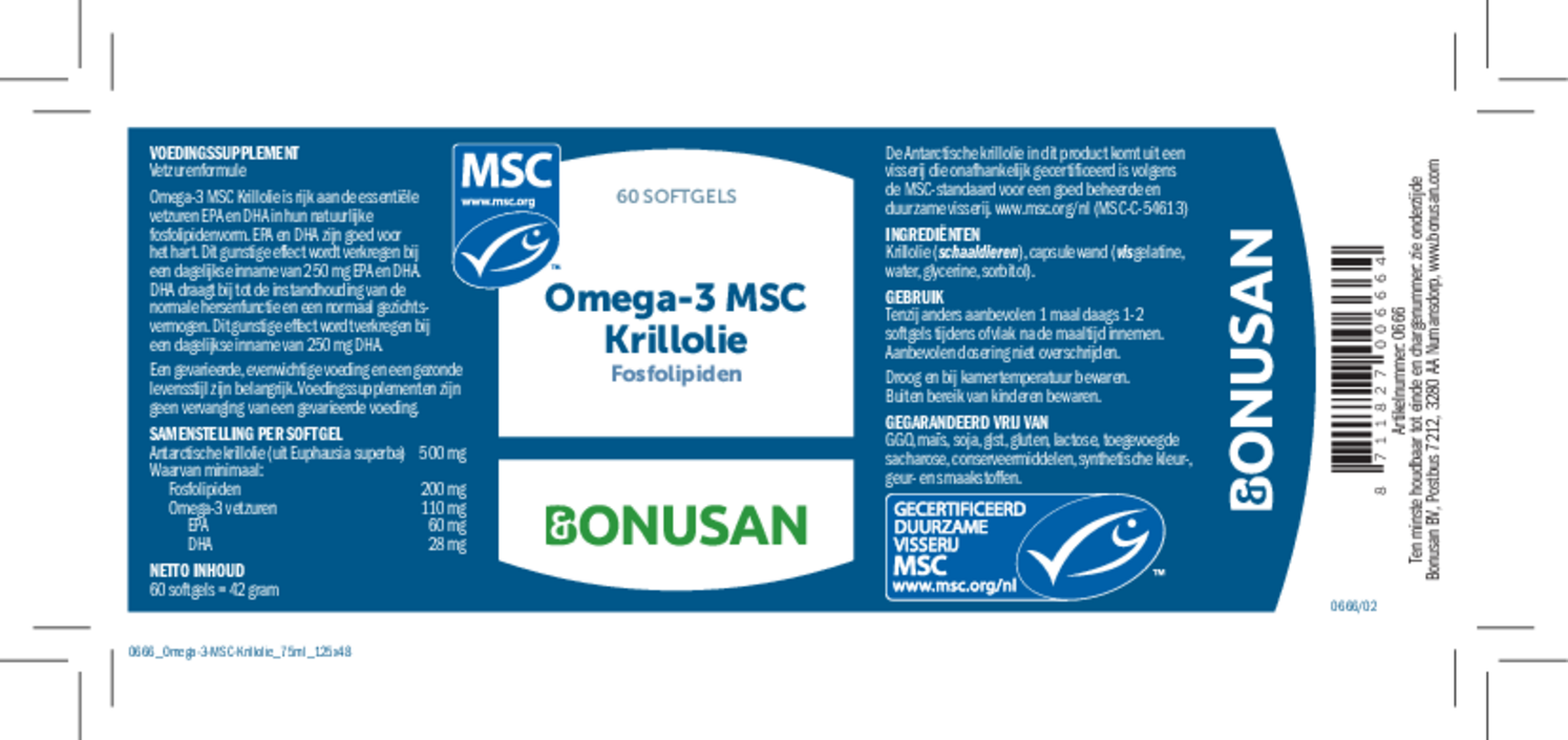 Omega-3 MSC Krillolie Softgels afbeelding van document #1, etiket