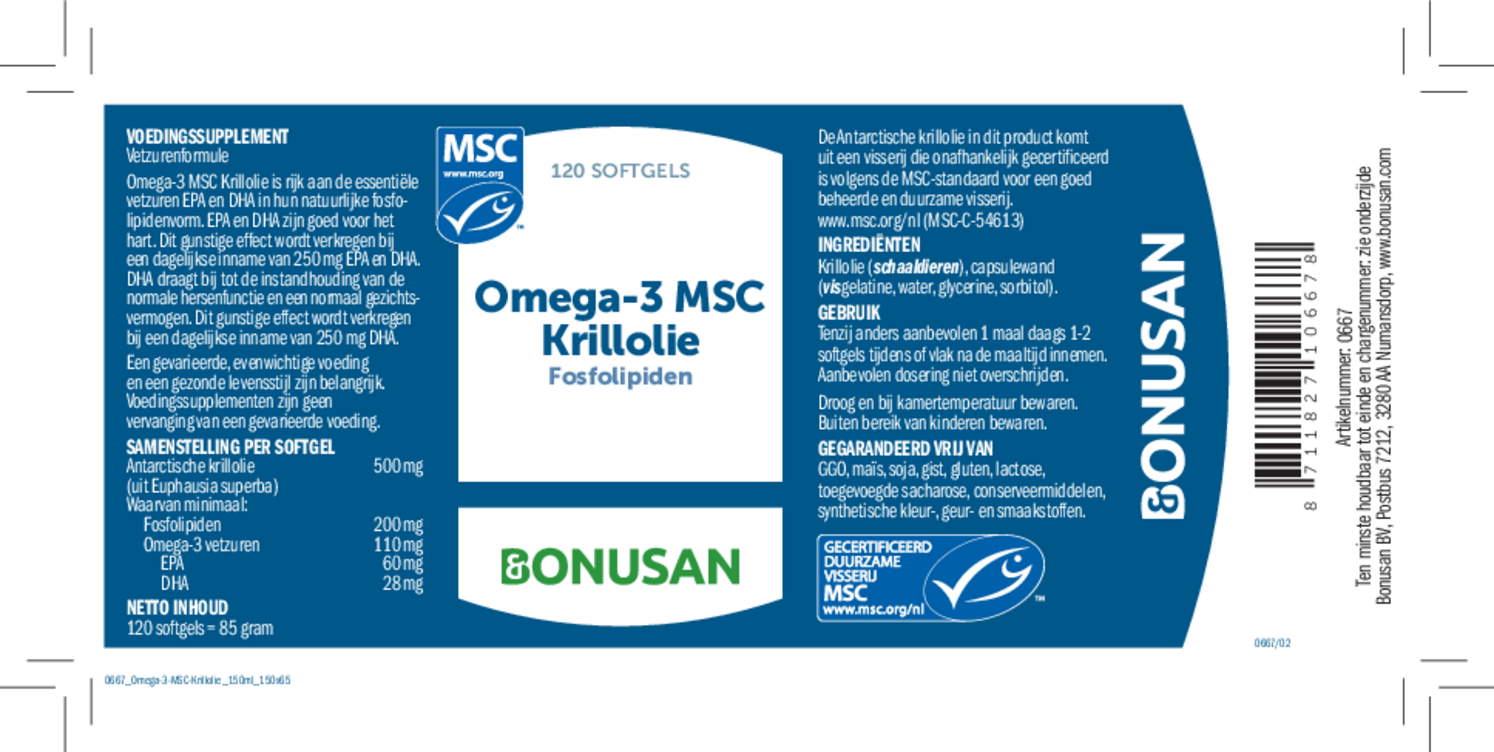 Omega-3 MSC Krillolie Softgels afbeelding van document #1, etiket