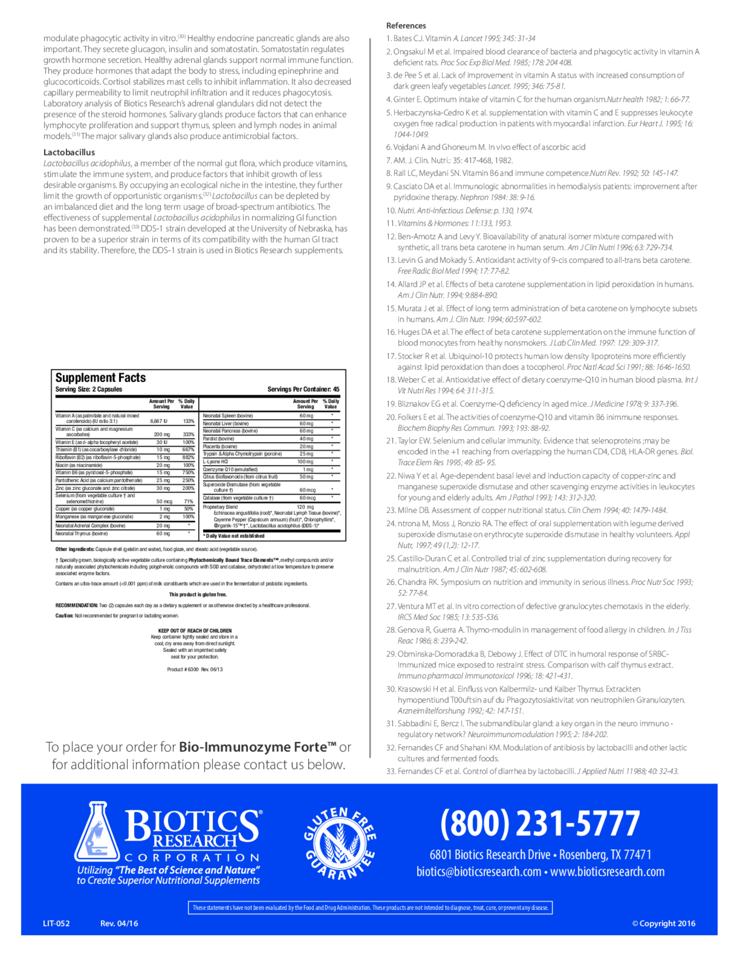Bio-Immunozyme Forte Capsules afbeelding van document #2, gebruiksaanwijzing