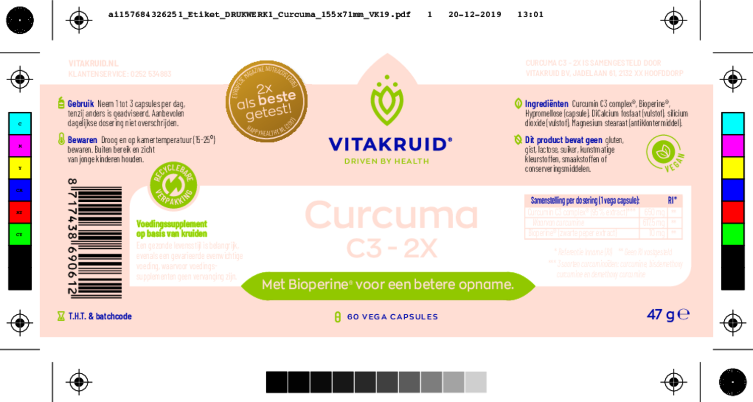 Curcuma C3-2X Capsules afbeelding van document #1, etiket