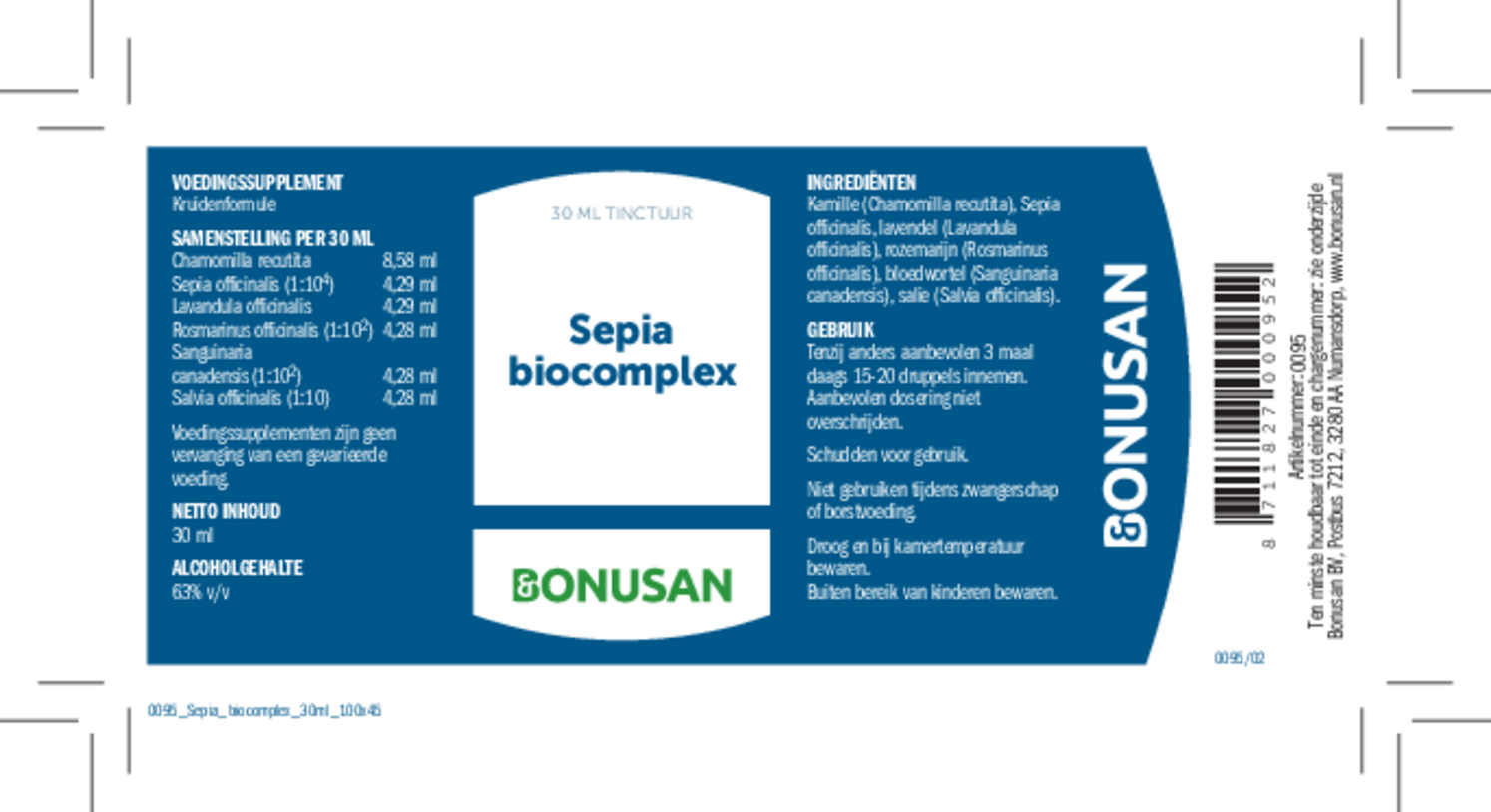 Sepia Biocomplex afbeelding van document #1, etiket