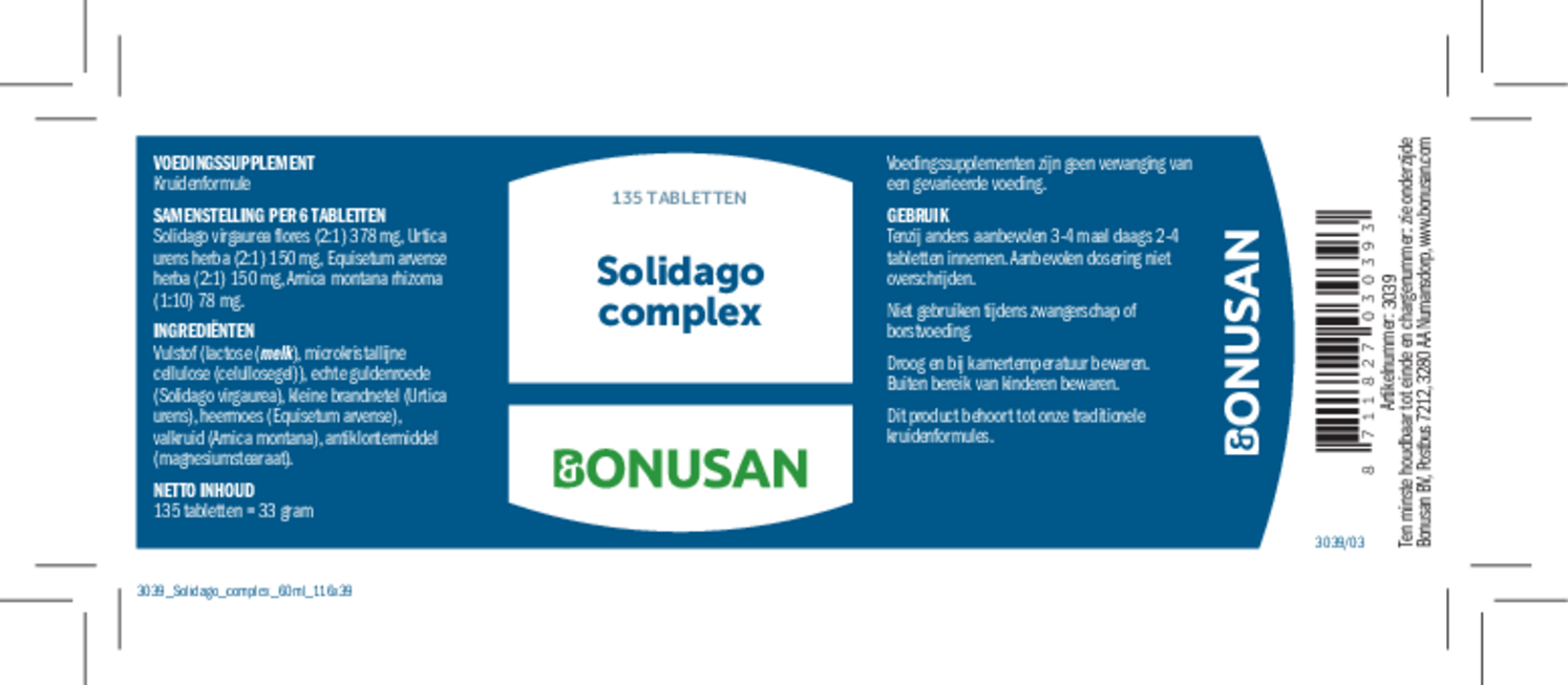 Solidago Complex Tabletten afbeelding van document #1, etiket