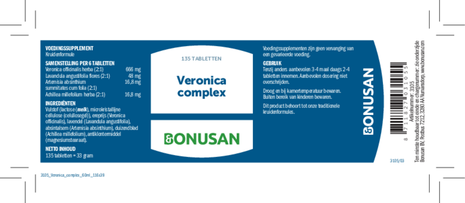 Veronica Complex Tabletten afbeelding van document #1, etiket