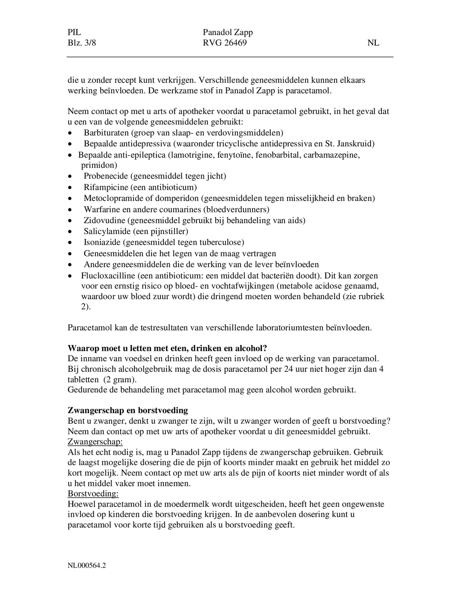 Zapp 500 mg Filmomhulde Tabletten afbeelding van document #3, bijsluiter