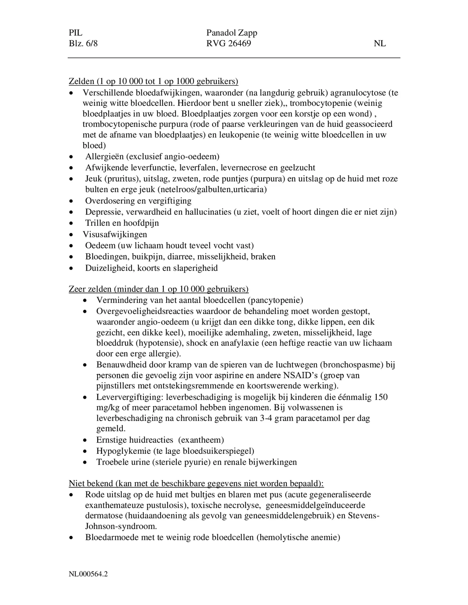 Zapp 500 mg Filmomhulde Tabletten afbeelding van document #6, bijsluiter