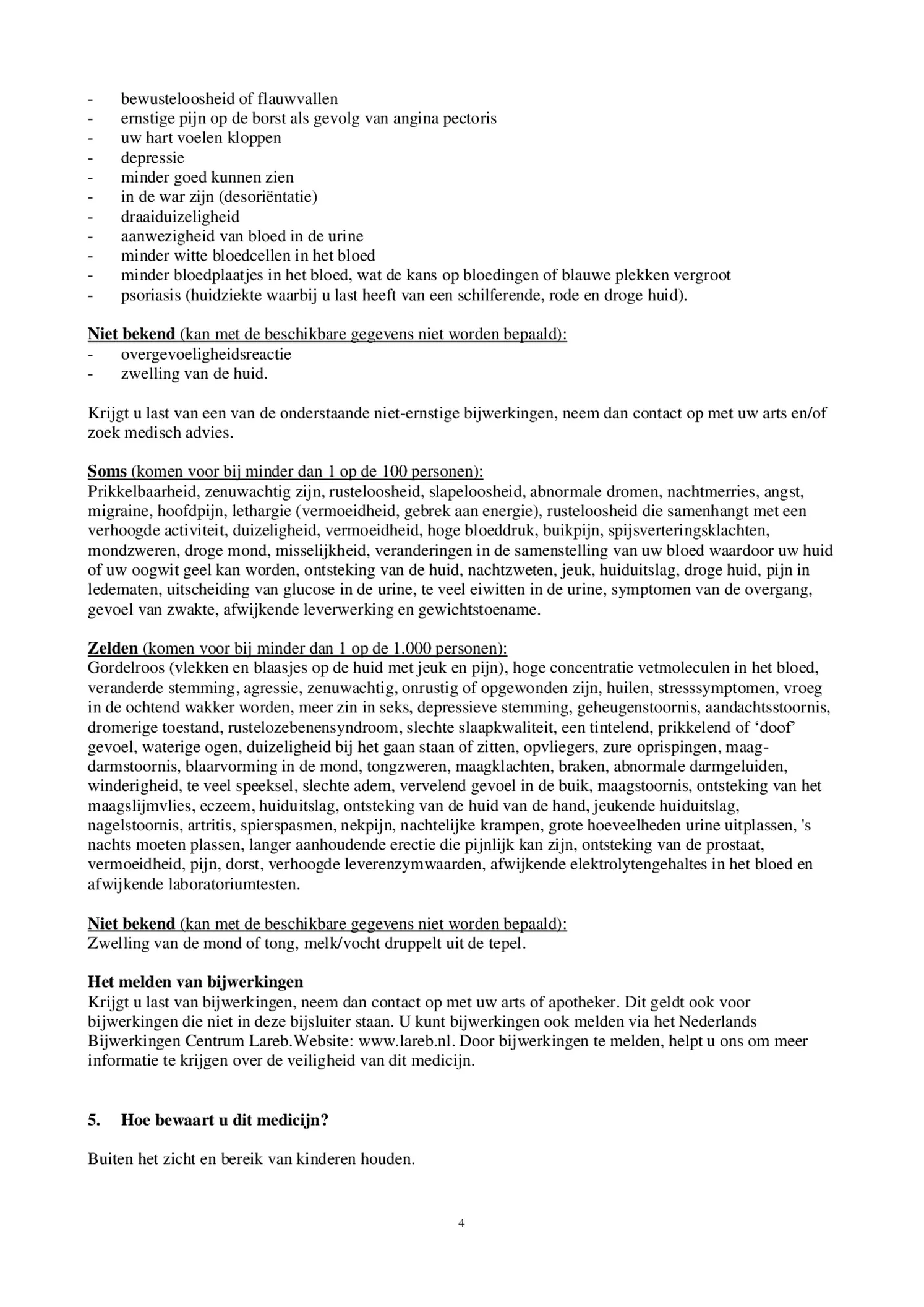 Melatonine 5 mg Tabletten afbeelding van document #4, bijsluiter