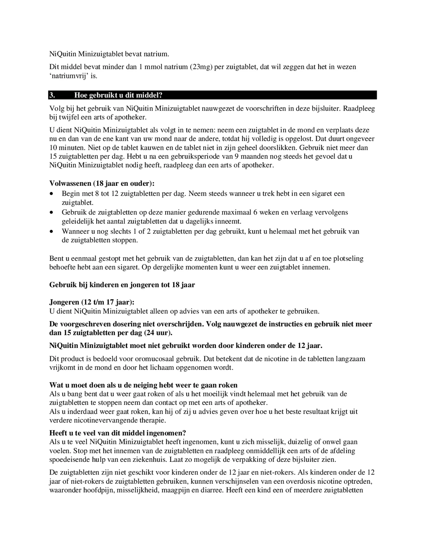 Minizuigtabletten 4mg afbeelding van document #4, bijsluiter