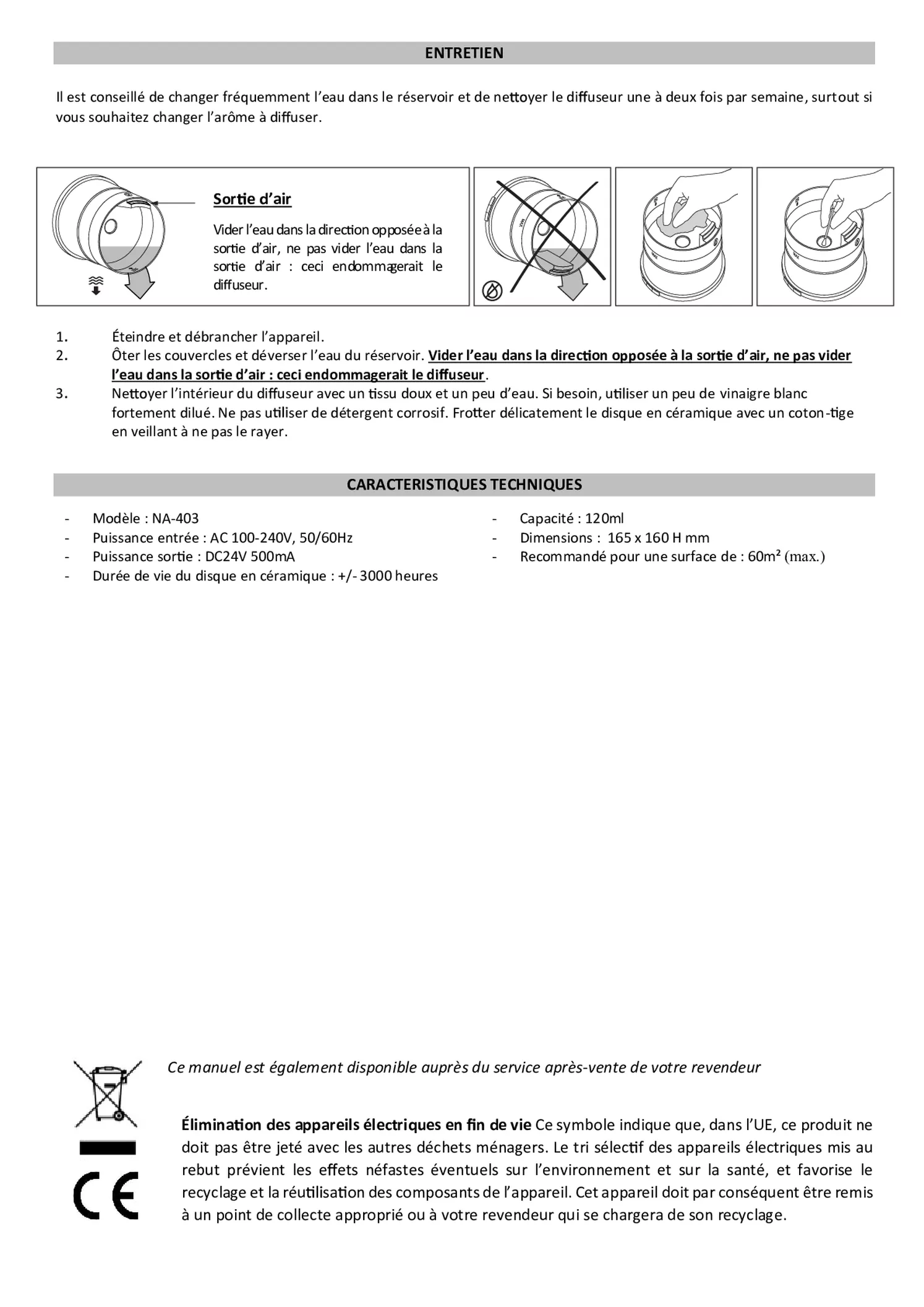 Space Aroma Diffuser afbeelding van document #10, gebruiksaanwijzing