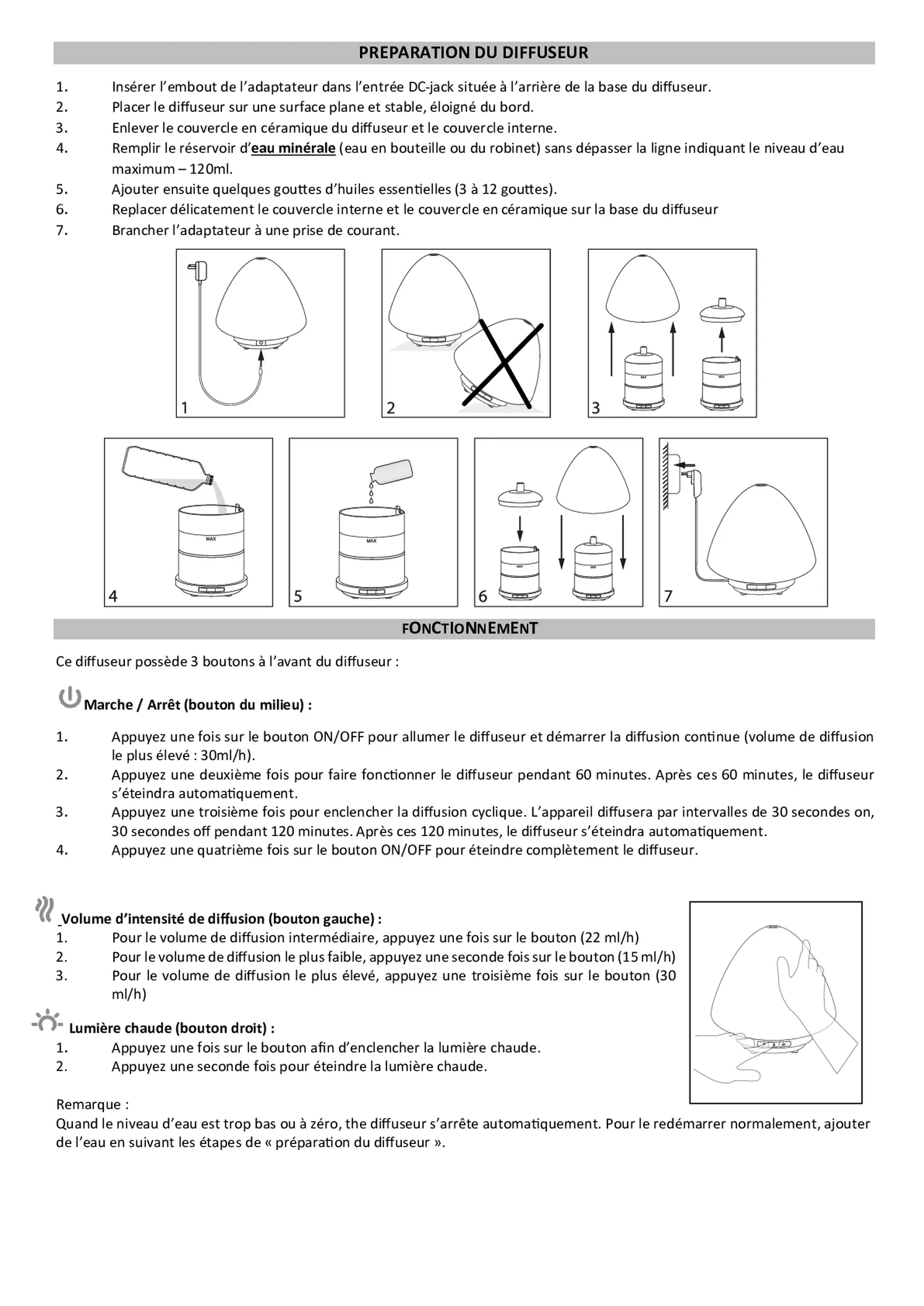 Space Aroma Diffuser afbeelding van document #9, gebruiksaanwijzing
