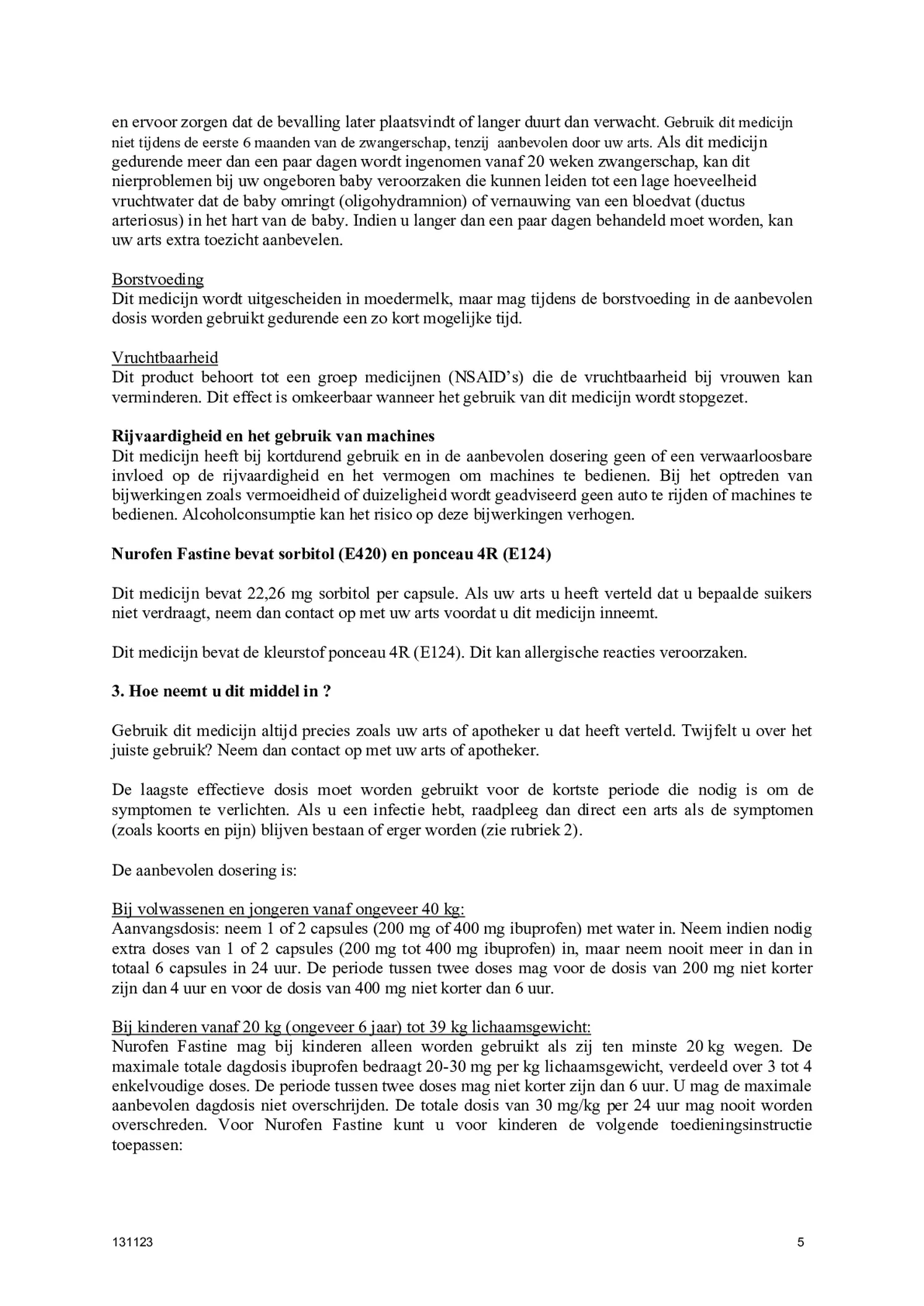 Fastine 200mg Ibuprofen Capsules afbeelding van document #5, bijsluiter