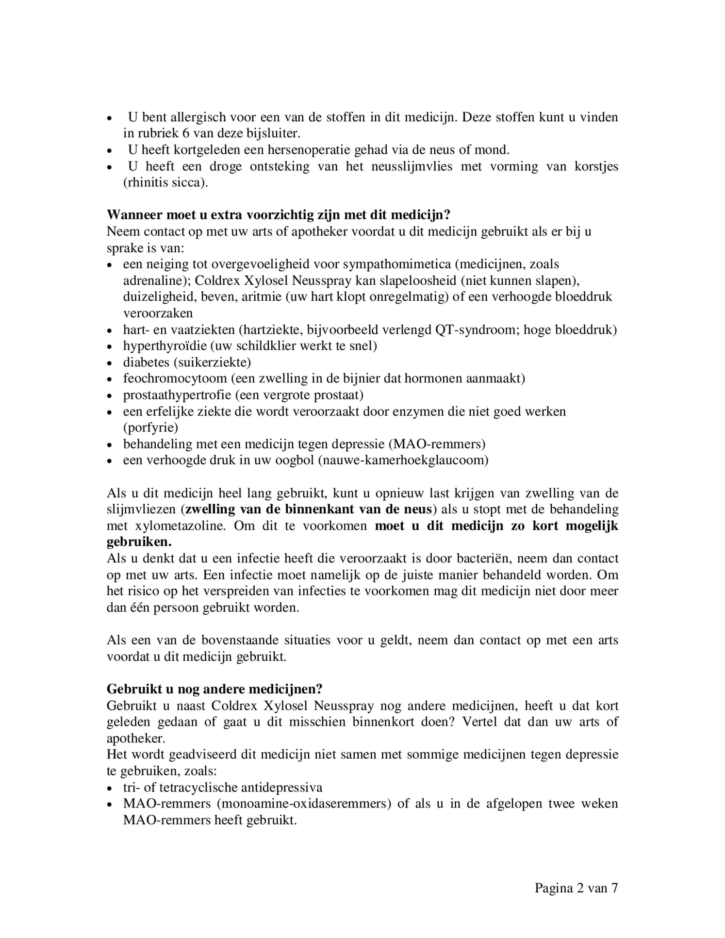 Neusspray Xylosel 1mg/ml - xylometazoline neusspray bij neusverkoudheid afbeelding van document #2, bijsluiter