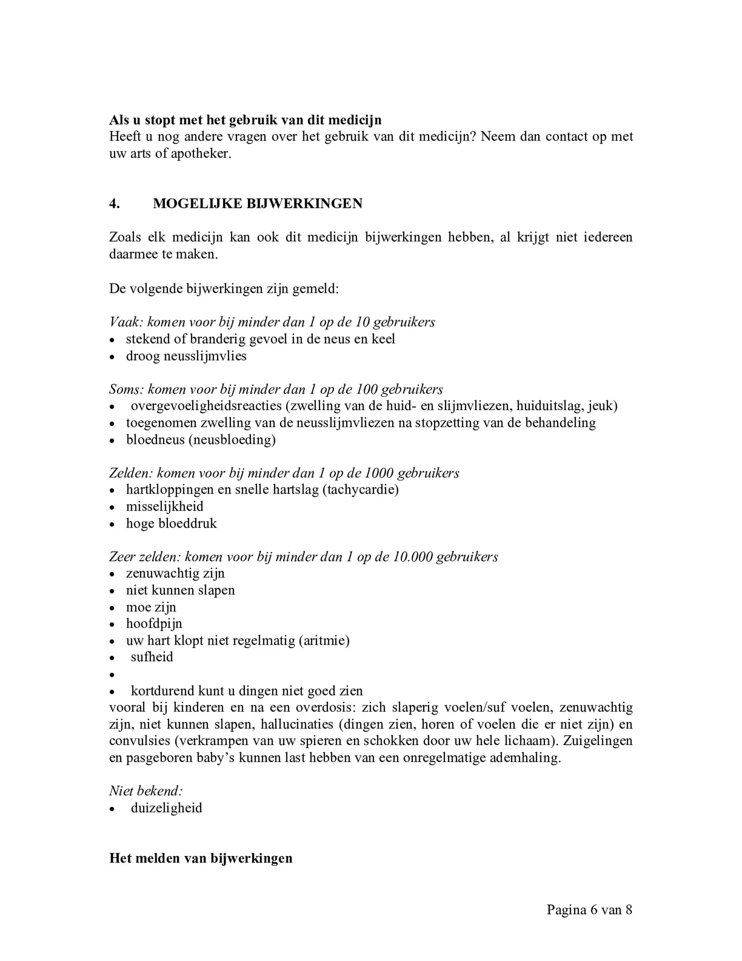 Neusspray Xylosel 1mg/ml - xylometazoline neusspray bij neusverkoudheid afbeelding van document #6, bijsluiter