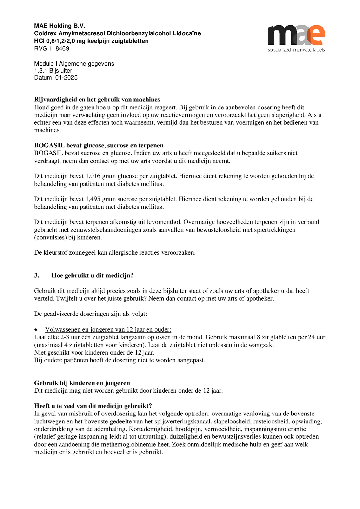Keelpijn Zuigtabletten afbeelding van document #3, bijsluiter