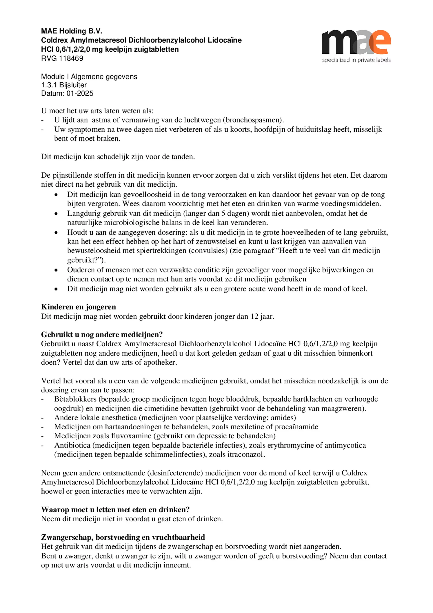 Keelpijn Zuigtabletten afbeelding van document #2, bijsluiter