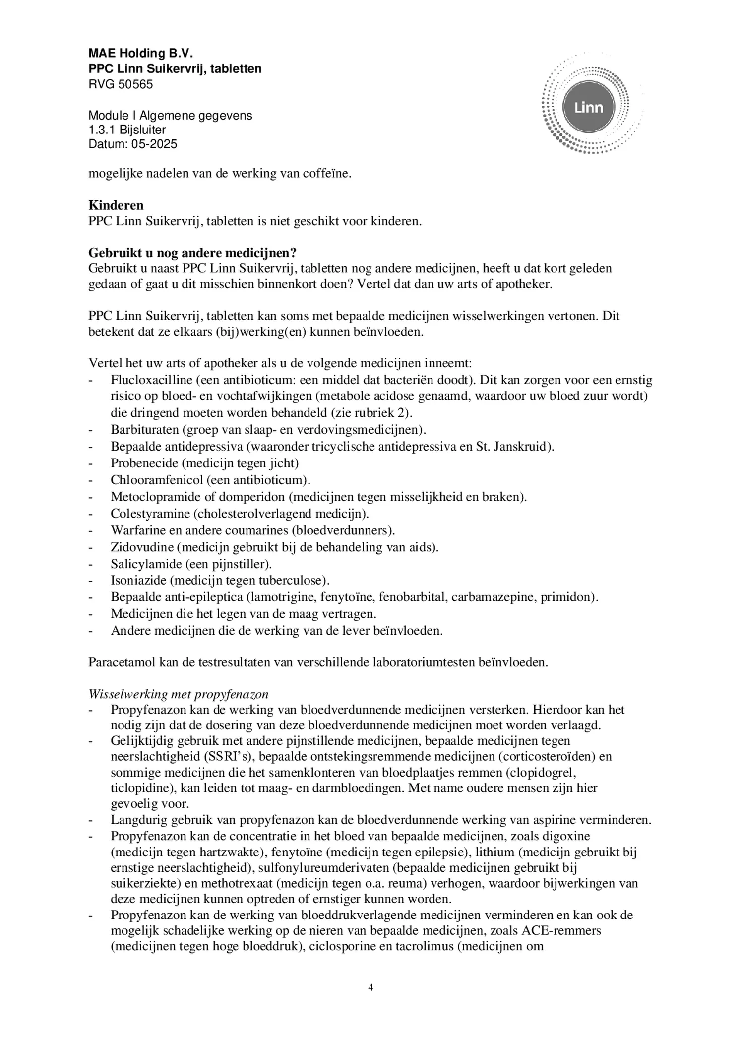 PPC Tabletten afbeelding van document #4, bijsluiter