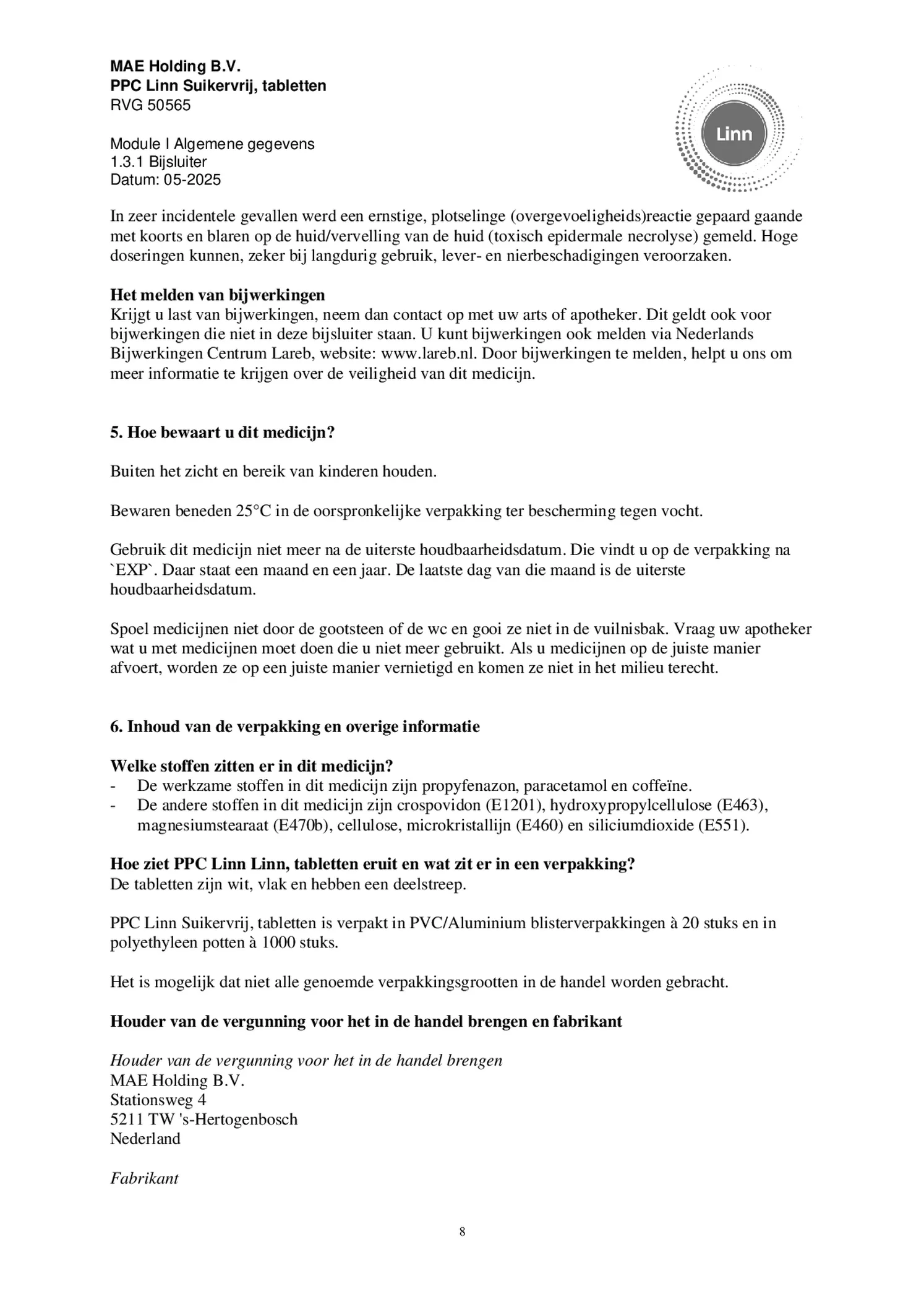 PPC Tabletten afbeelding van document #8, bijsluiter